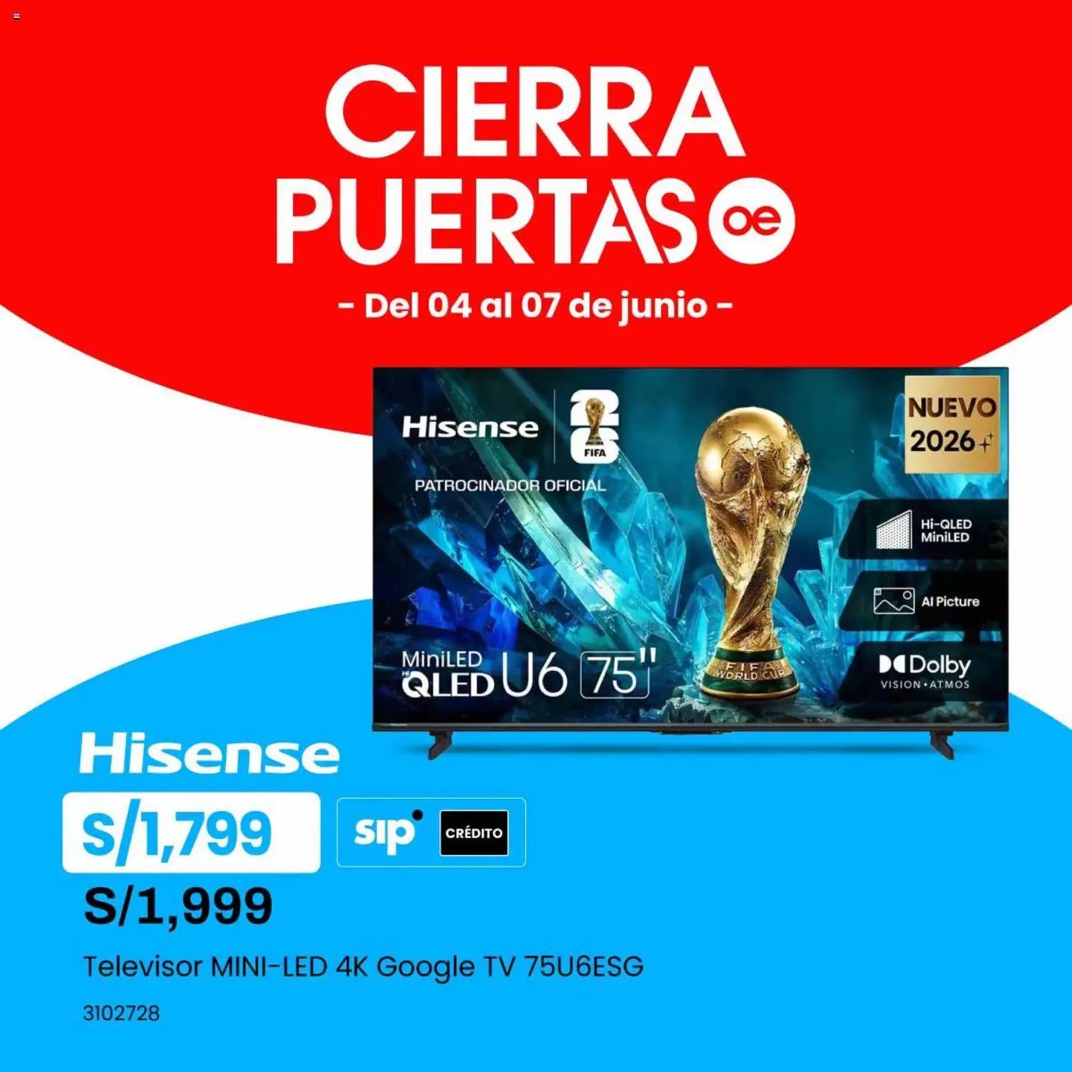 Catálogo Oechsle válido desde 04.06.2026 | Página: 2 | Productos: Televisor