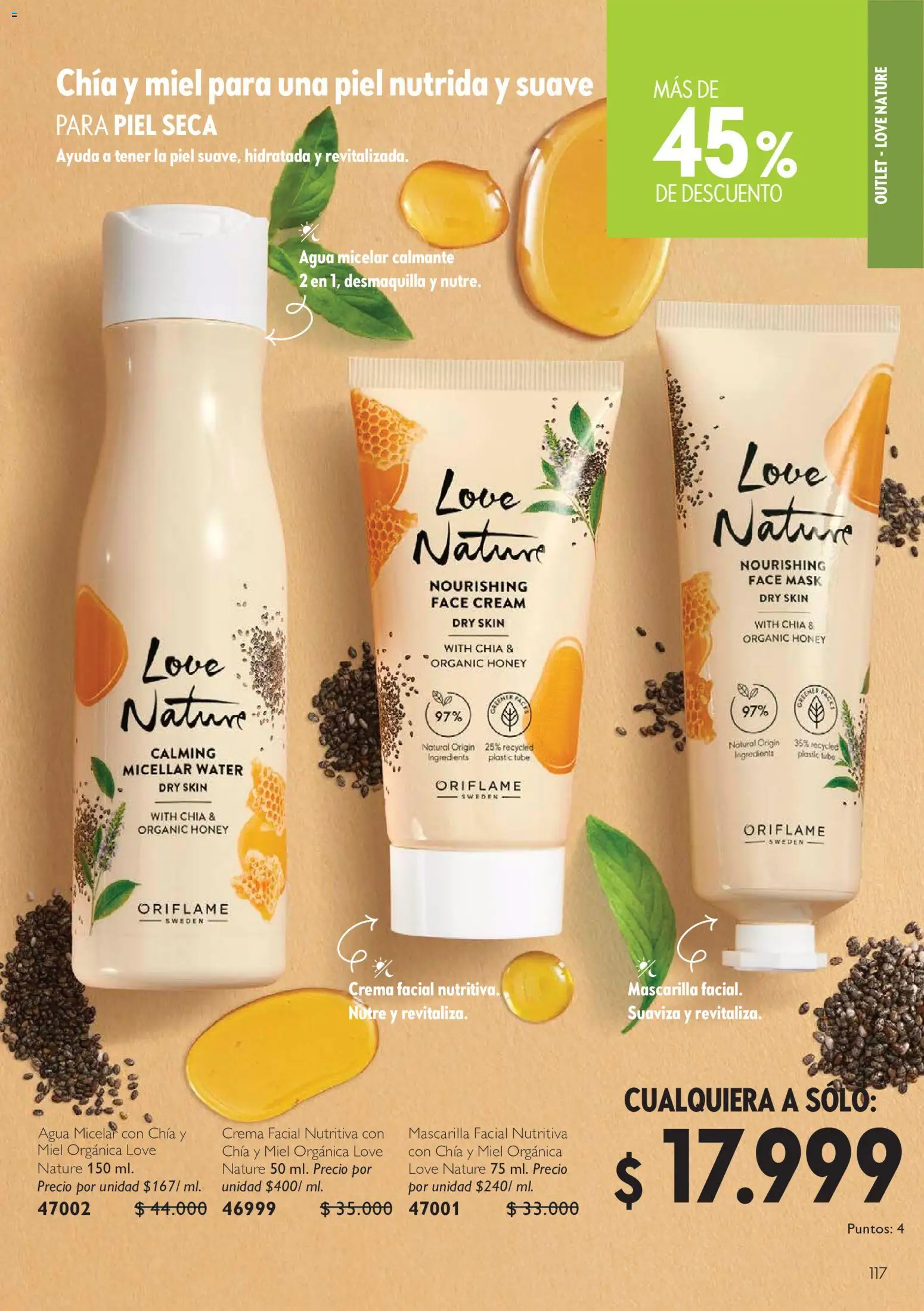 Oriflame revista - valida desde el 01/08/2026 | Página: 117 | Productos: Agua, Agua micelar, Crema, Mascarilla