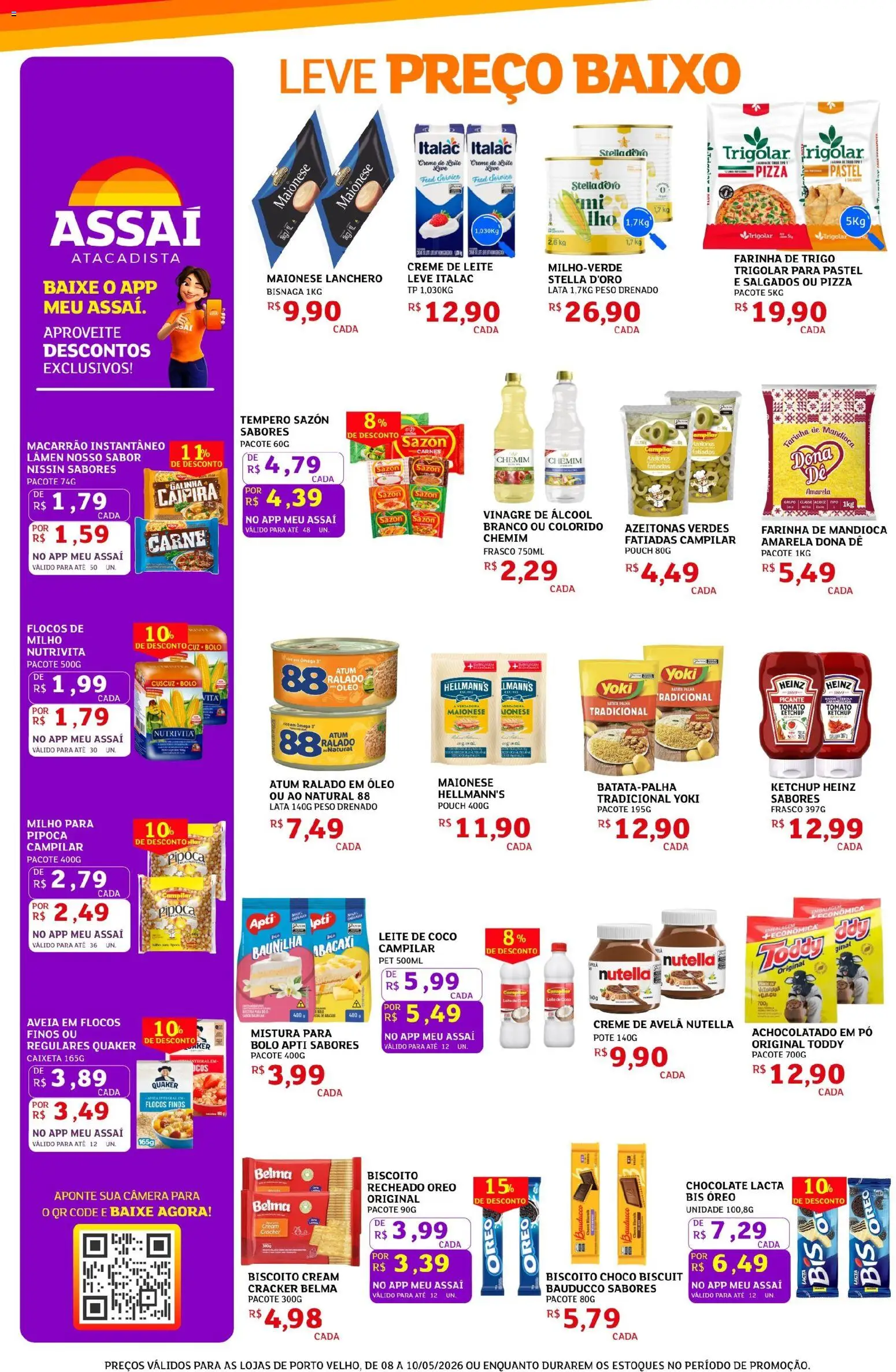 Assaí Atacadista Folheto - válido de 08.05.2026 | Página: 2 | Produtos: Biscoito, Vinagre, Atum, Câmera