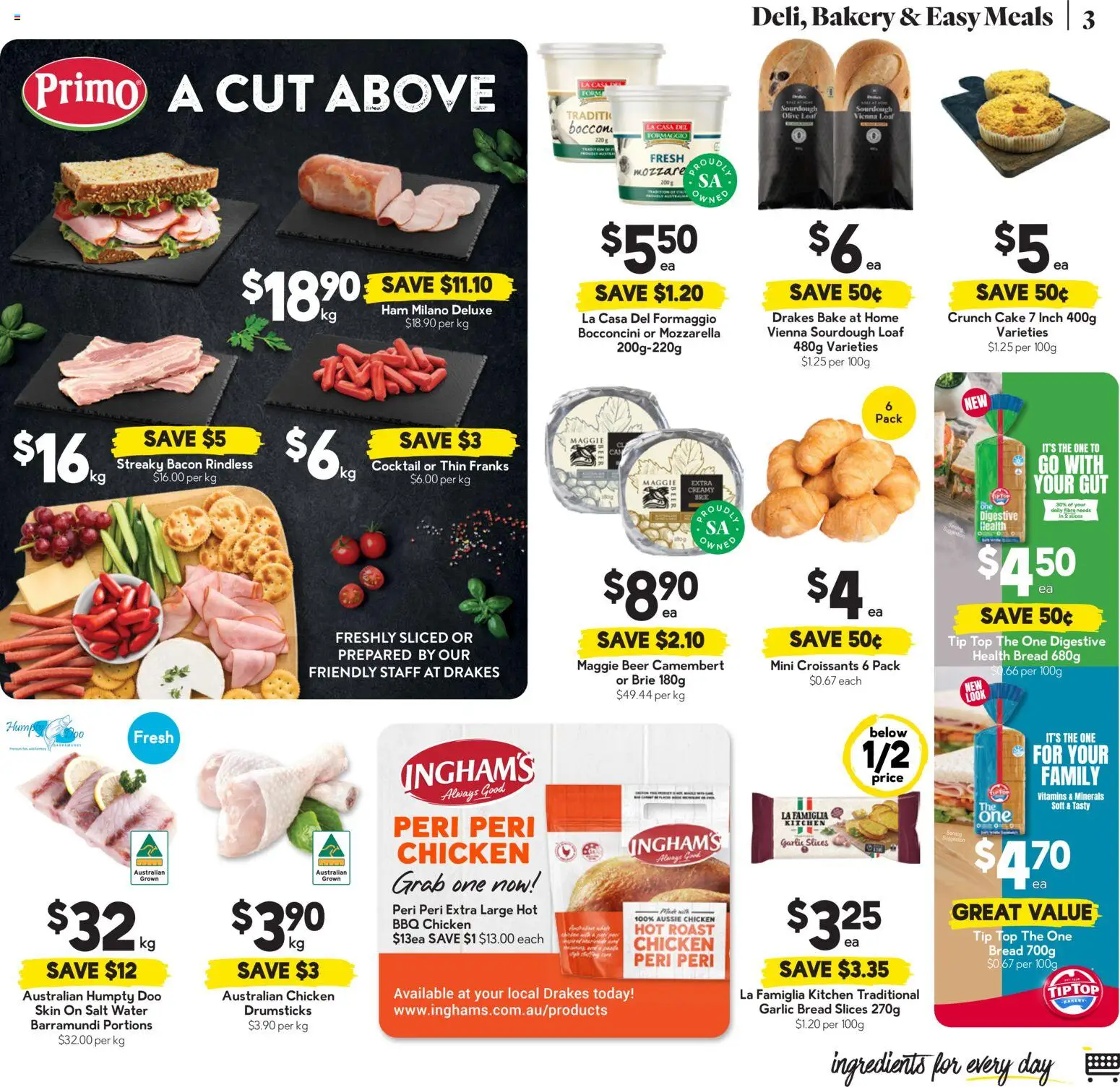 Drakes catalogue - valid from 03.06.2026 | Page: 3 | Products: Ham, Chicken, Water, Salt