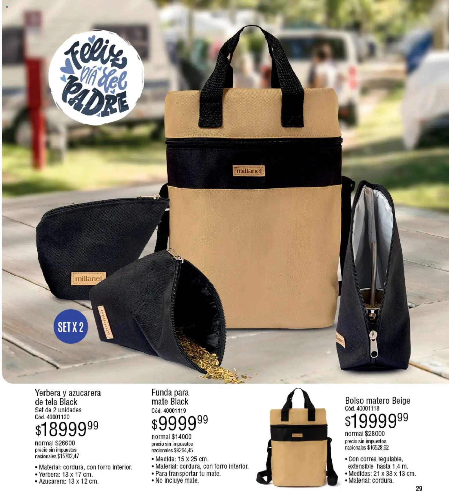 Millanel - Catálogo │ válido desde el 25.05.2026 | Página: 29 | Productos: Mate, Yerbera, Azucarera, Bolso