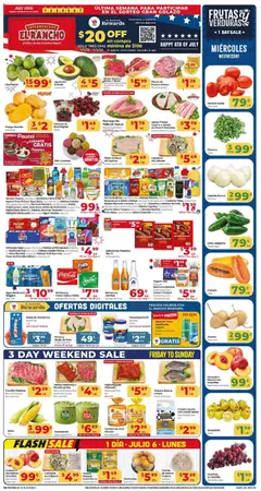 Preview of El Rancho weekly ads valid from 07/01/2026 | Page: 1 | Products: Peaches, Chocolate, Pepper, Beet