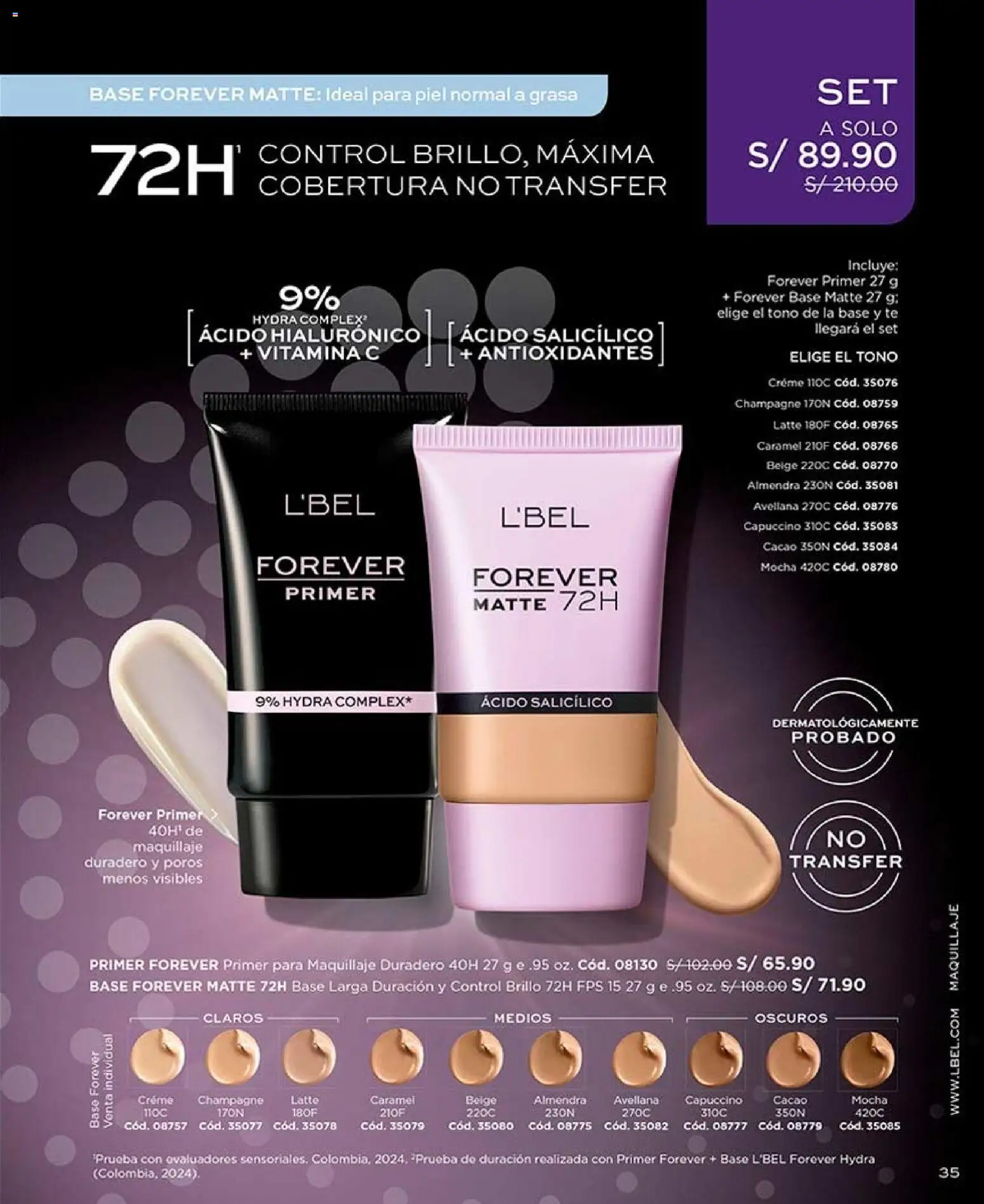 Catálogo L'Bel válido desde 20/06/2026 | Página: 35 | Productos: Té, Maquillaje