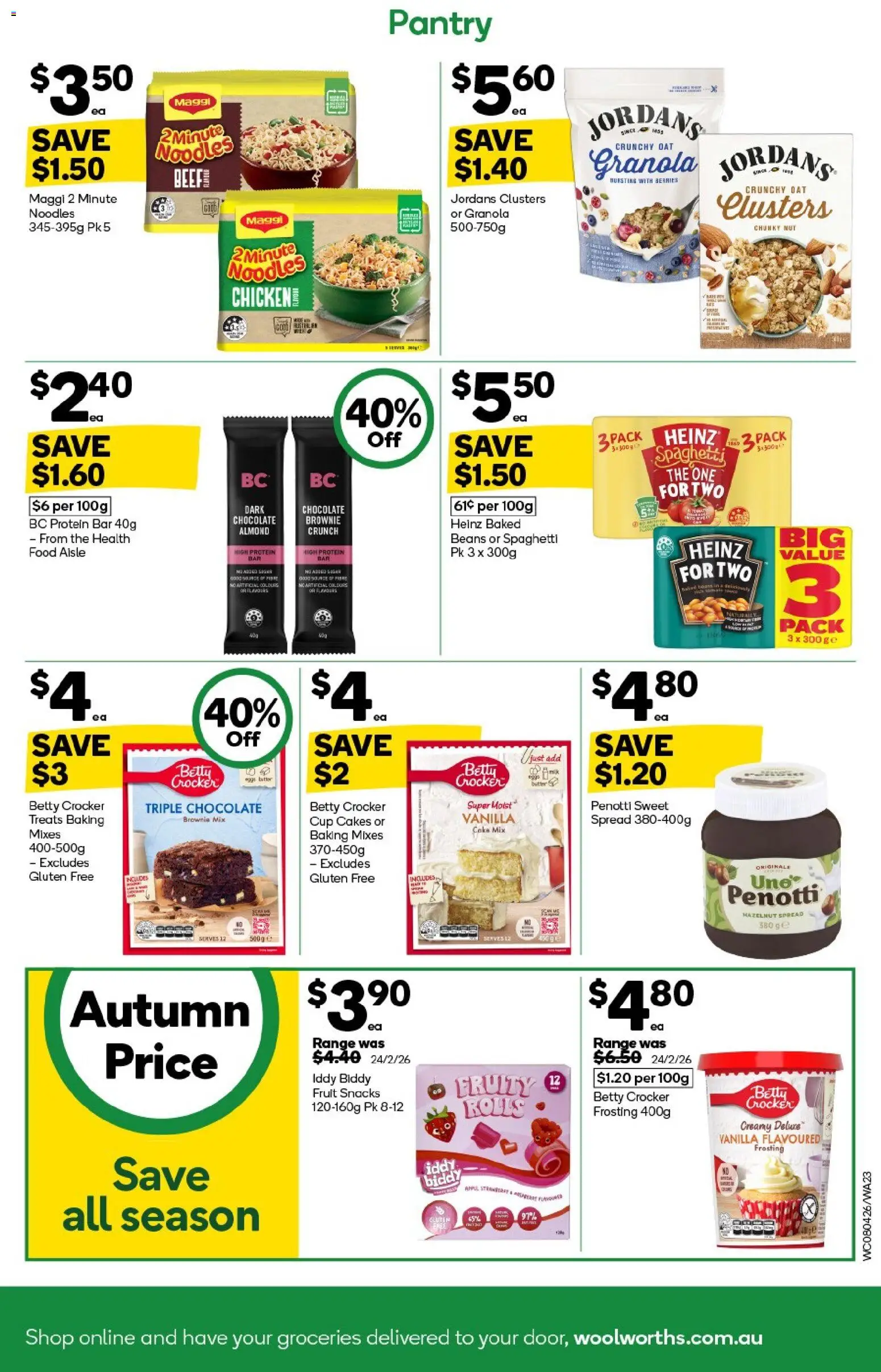 Woolworths catalogue - valid from 08.04.2026 | Page: 23 | Products: Frosting, Chocolate, Granola, Chicken