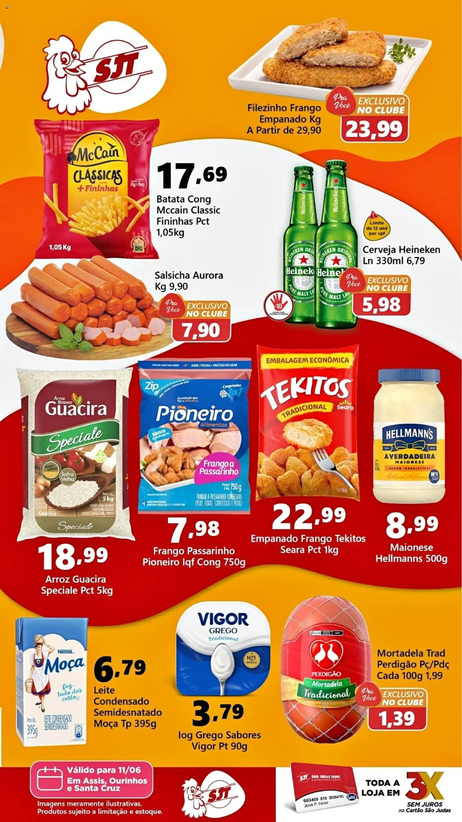São Judas Tadeu Folheto - válido de 11.06.2026 | Página: 2 | Produtos: Salsicha, Mortadela, Cerveja Heineken, Batata