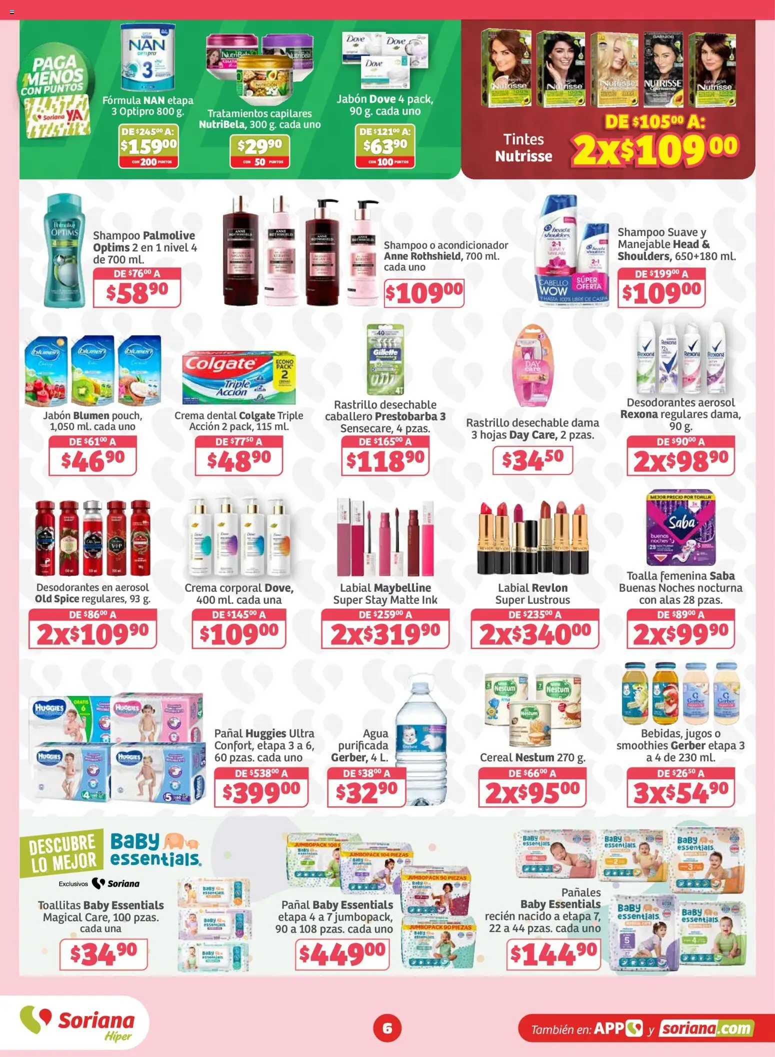 Nuevas ofertas de Soriana válidas en toda la República Mexicana desde el 06/08/2026. ¡Encuentra las mejores ofertas en Soriana folleto! | Página: 6