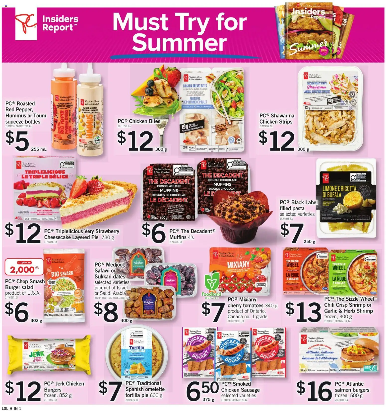 Loblaws flyer valid from 04.06.2026 | Page: 8 | Products: Pasta, Salad, Chicken, Tomatoes