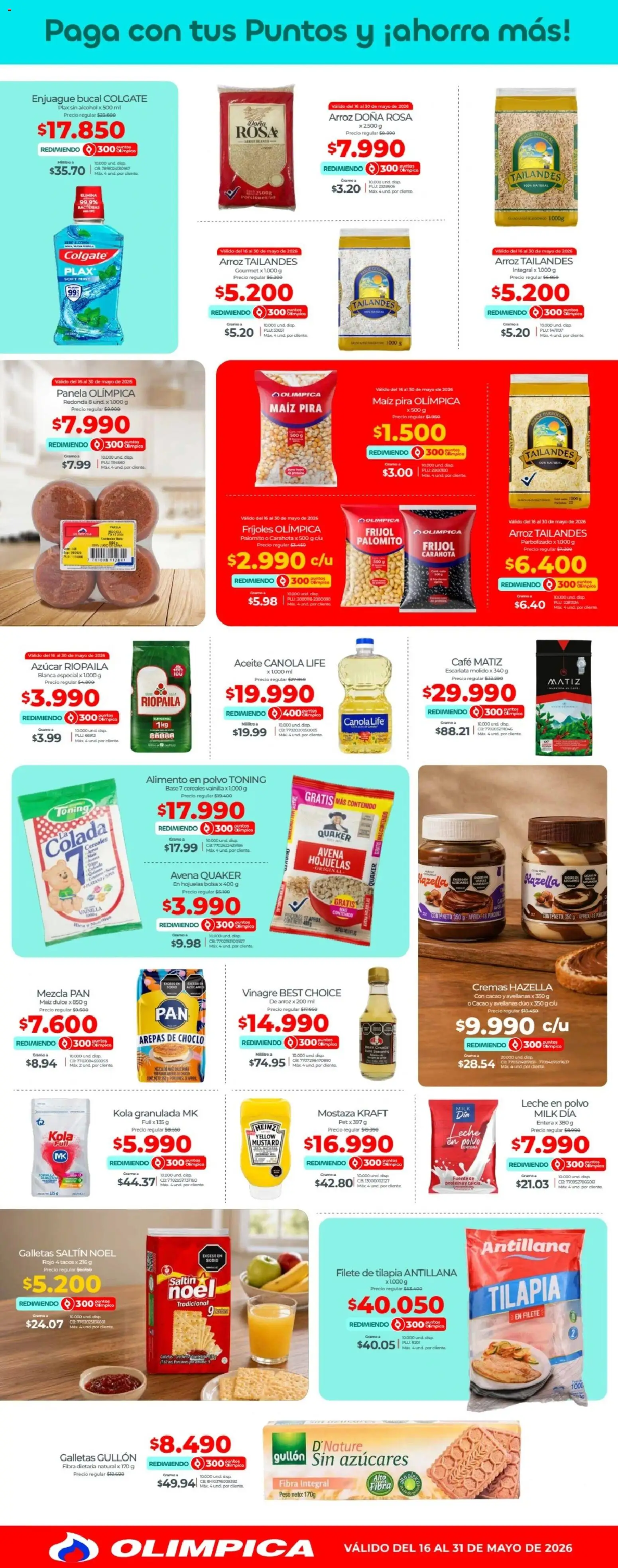 Olímpica revista - valida desde el 16.05.2026 | Página: 2 | Productos: Arroz, Ducha Bidet, Aceite, Tintura