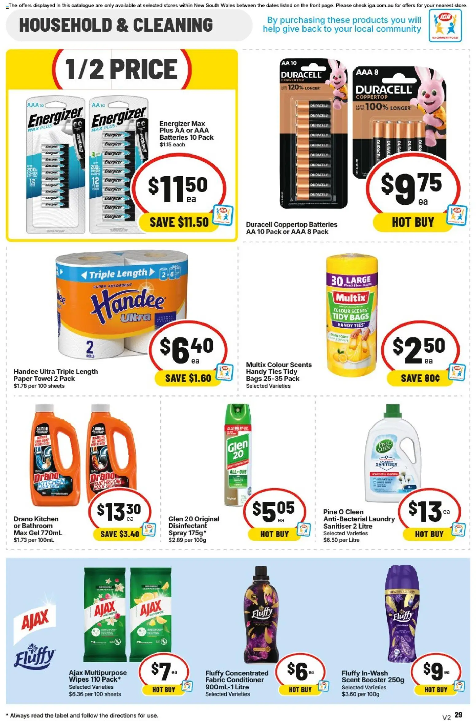 IGA catalogue - valid from 12/08/2026 | Page: 30 | Products: Household, Conditioner, Laundry, Bathroom