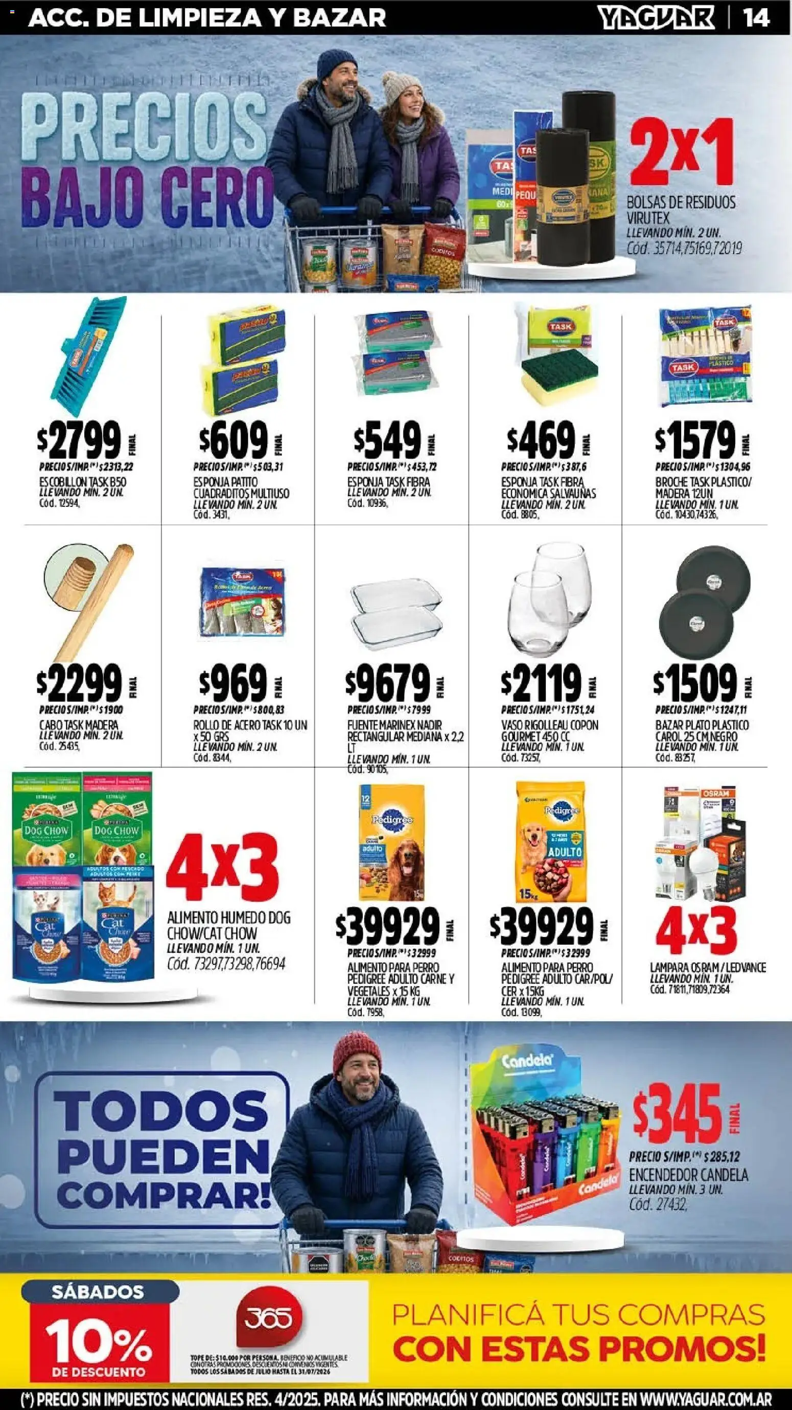 Yaguar - Oferta Semanal Mar del Plata │ válido desde el 20/07/2026 | Página: 14 | Productos: Encendedor, Lámpara, Fuente, Esponja