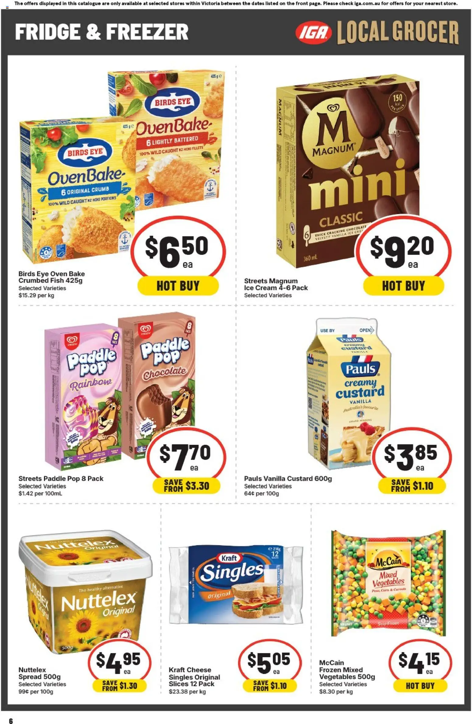 IGA catalogue - valid from 30/09/2026 | Page: 6 | Products: Cream, Ice cream, Ice, Freezer