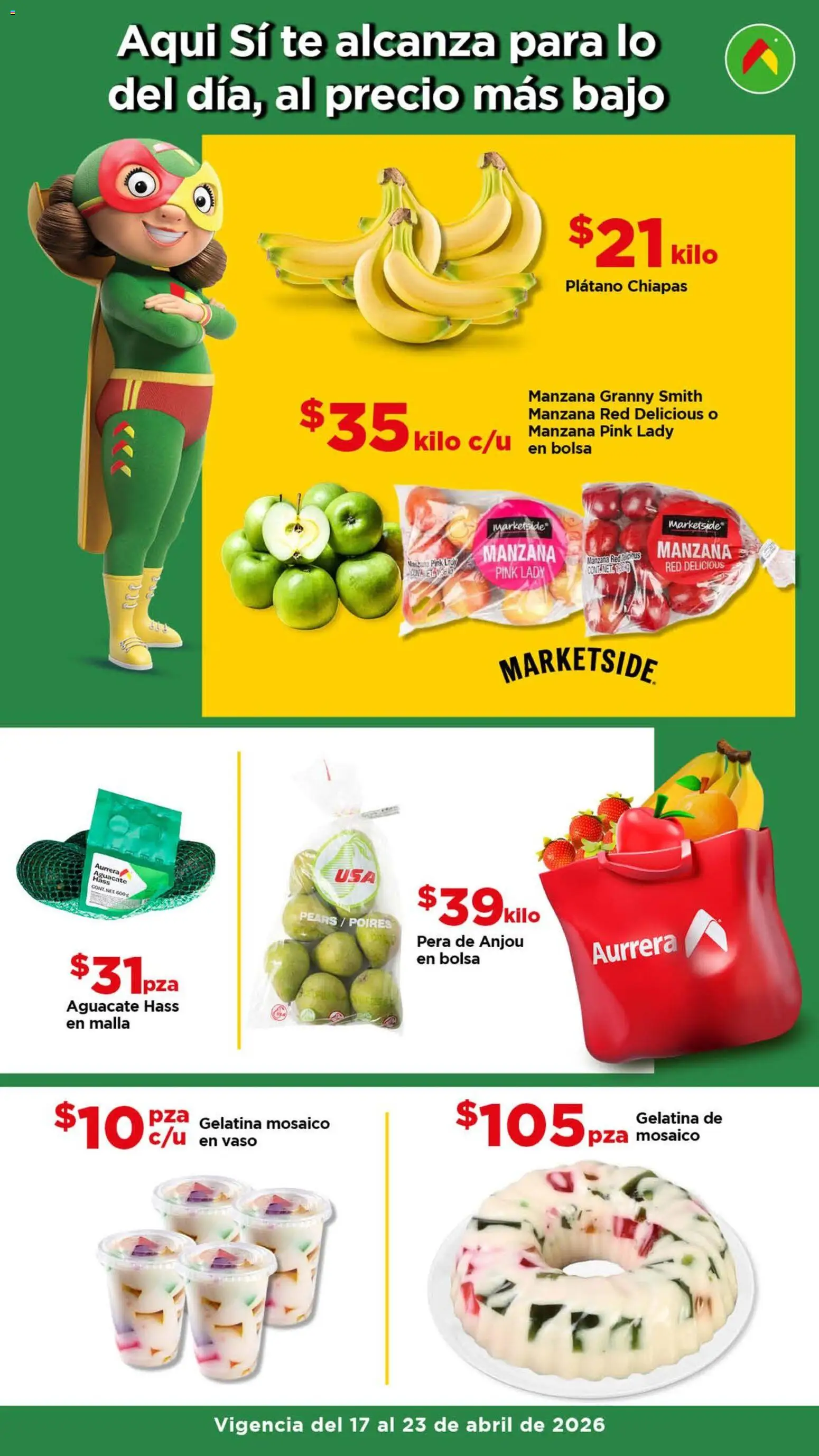 Nuevas ofertas de Bodega Aurrerá válidas en toda la República Mexicana desde el 17.04.2026. ¡Encuentra las mejores ofertas en Bodega Aurrerá folleto Ofertas! | Página: 3 | Productos: Plátano, Bolsa, Té, Malla