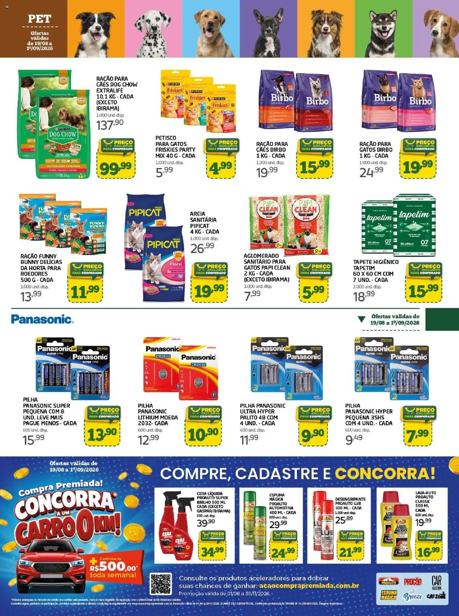 Cooper Folheto - válido de 19/08/2026 | Página: 15 | Produtos: Arroz, Tapete higiênico, Cera, Ração