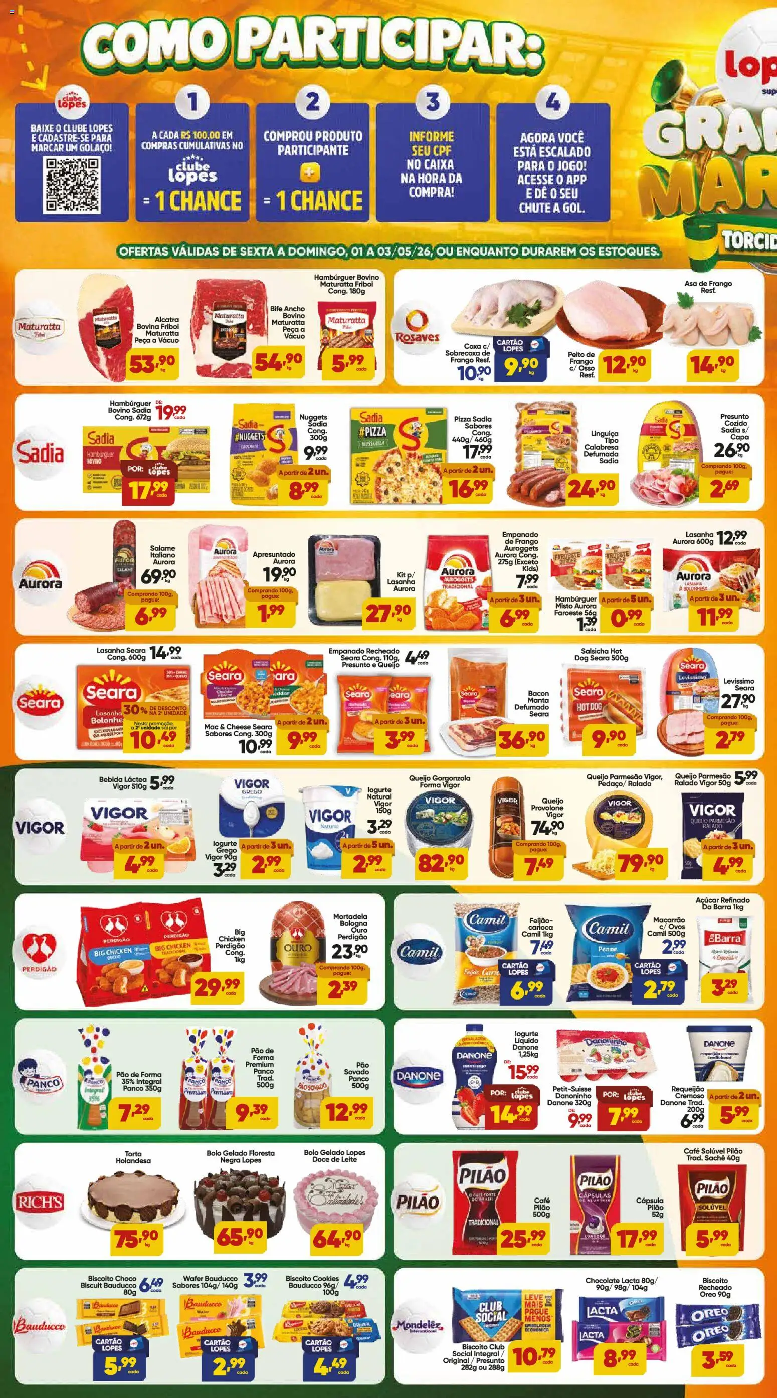Lopes Supermercados Folheto - válido de 01.05.2026 | Página: 2 | Produtos: Salame, Provolone, Parmesão, Hambúrguer