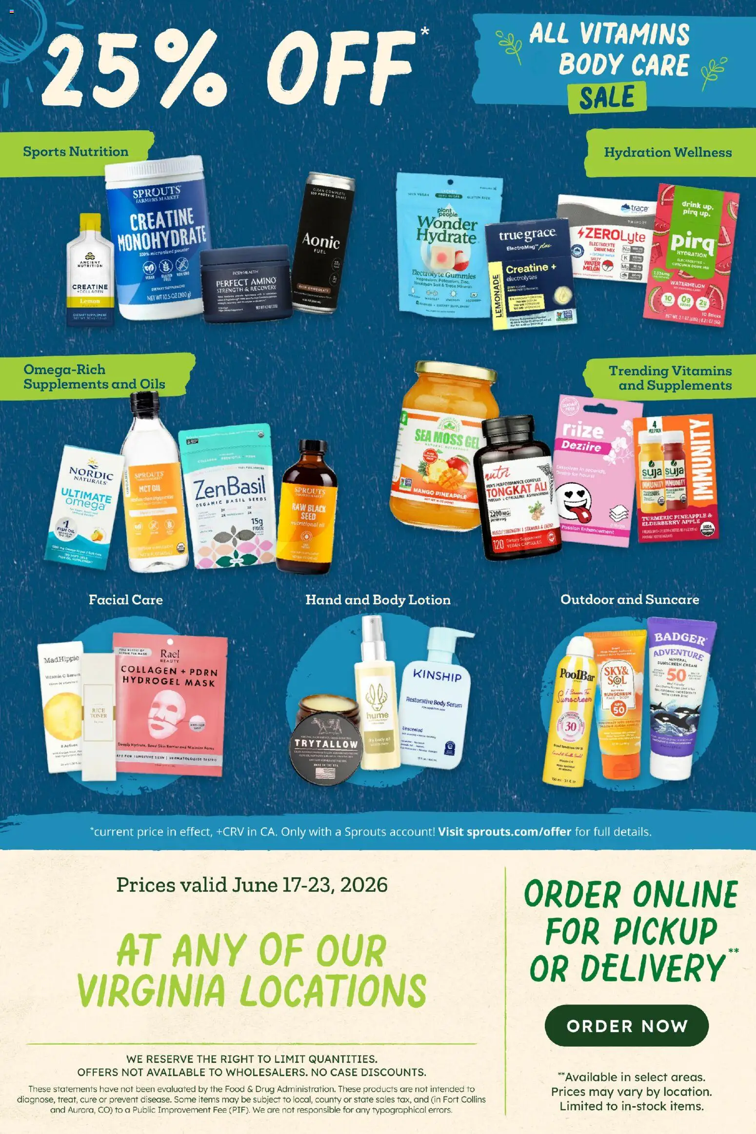 Sprouts Weekly Ad - valid from 17.06.2026 | Page: 11 | Products: Sunscreen, Pineapple, Mango, Melon