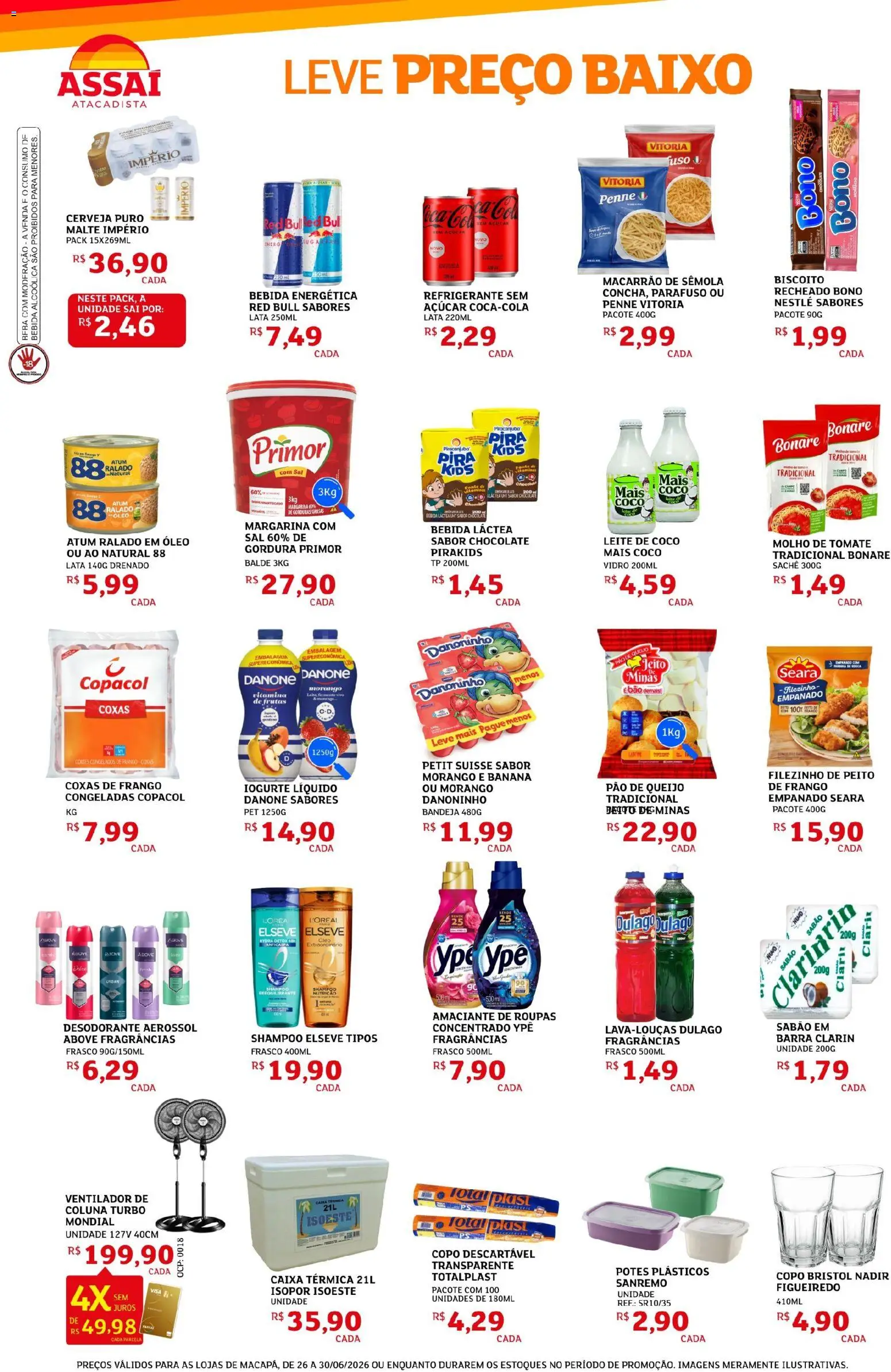 Assaí Atacadista Folheto - válido de 29/06/2026 | Página: 2 | Produtos: Sabão, Leite, Potes, Leite de coco