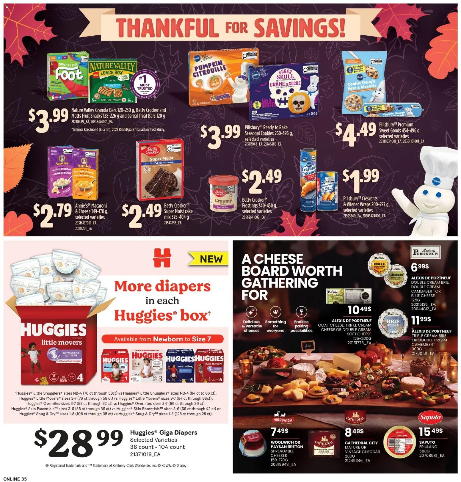 Fortinos flyer valid from Oct 1, 2026 | Page: 34 | Products: Cream, Sugar, Soft cheese, Lunch box