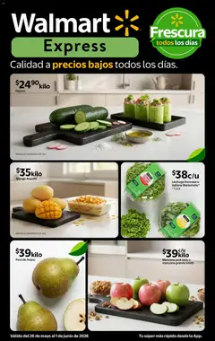 Vista previa de Walmart Express folleto Calidad a precios bajos, nuevo folleto de la tienda, válido en México a partir del 26.05.2026