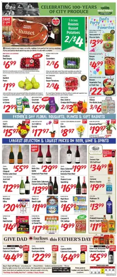Preview of Rouses weekly ads valid from 17.06.2026 | Page: 8 | Products: Cucumbers, Vodka, Potatoes, Bag