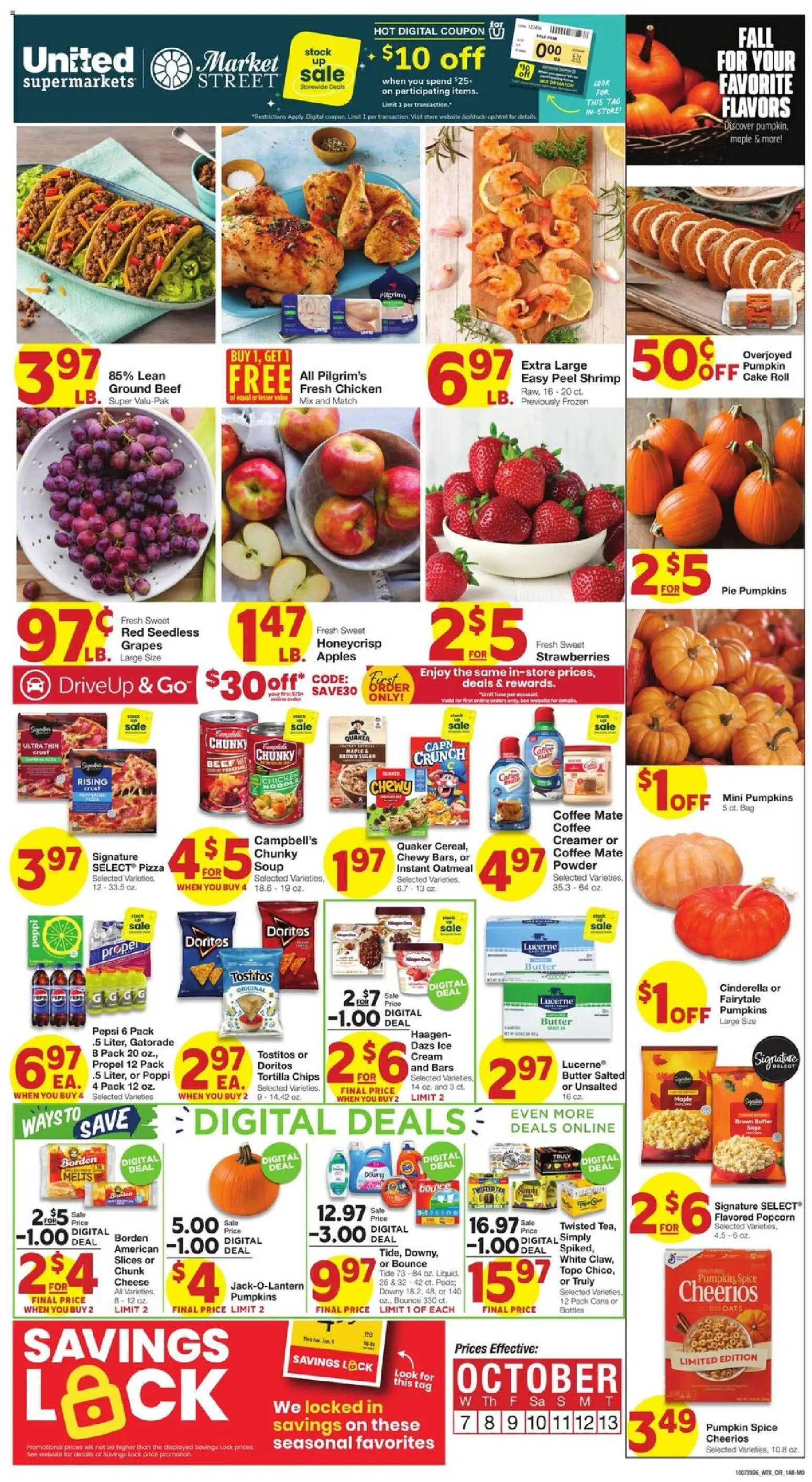 United Supermarkets Wednesday, October 7 Price Drop