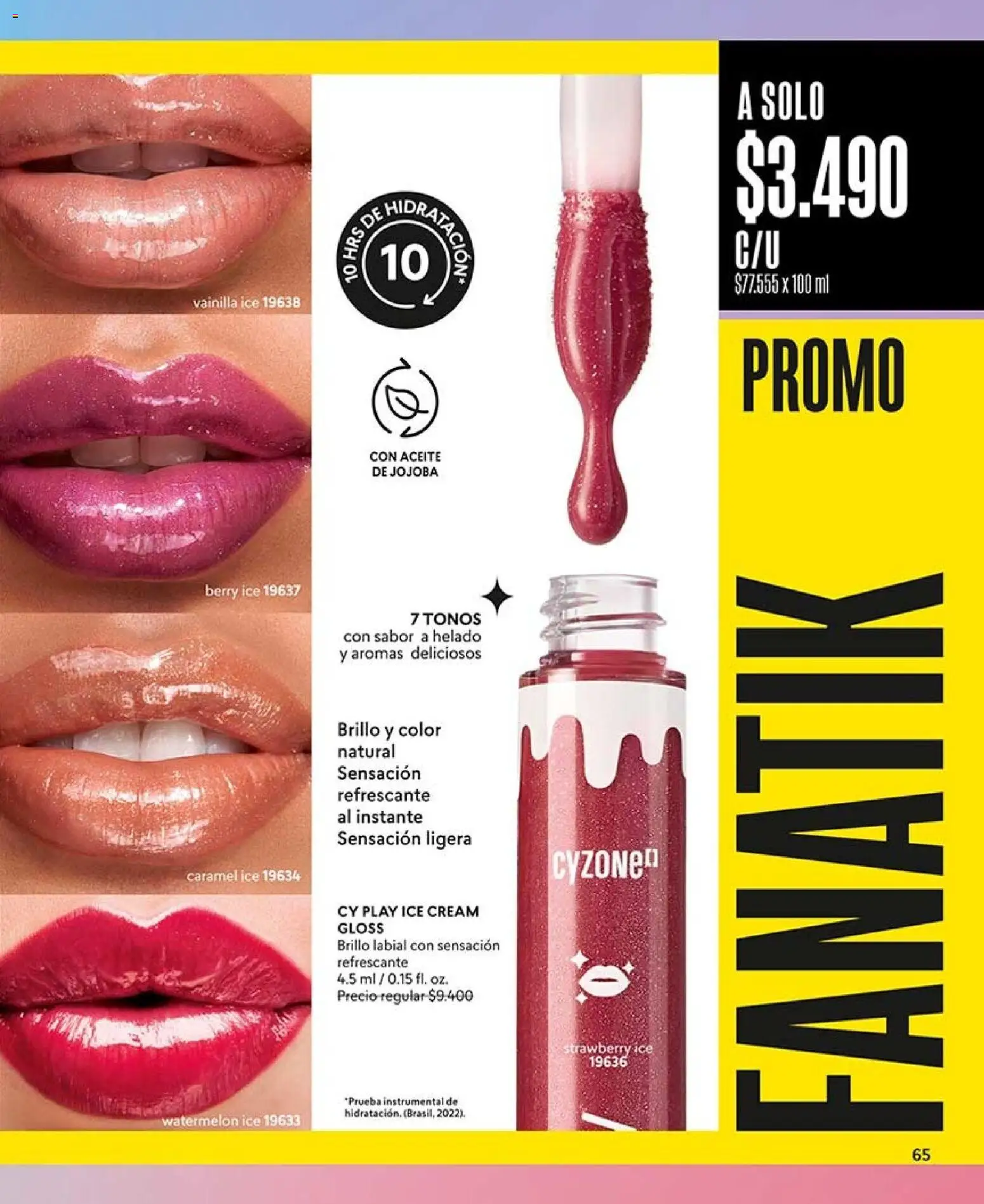 Catálogo CyZone Campaña 12 │ válido desde el 06.07.2026 | Página: 69 | Productos: Brillo, Labial, Aceite, Helado