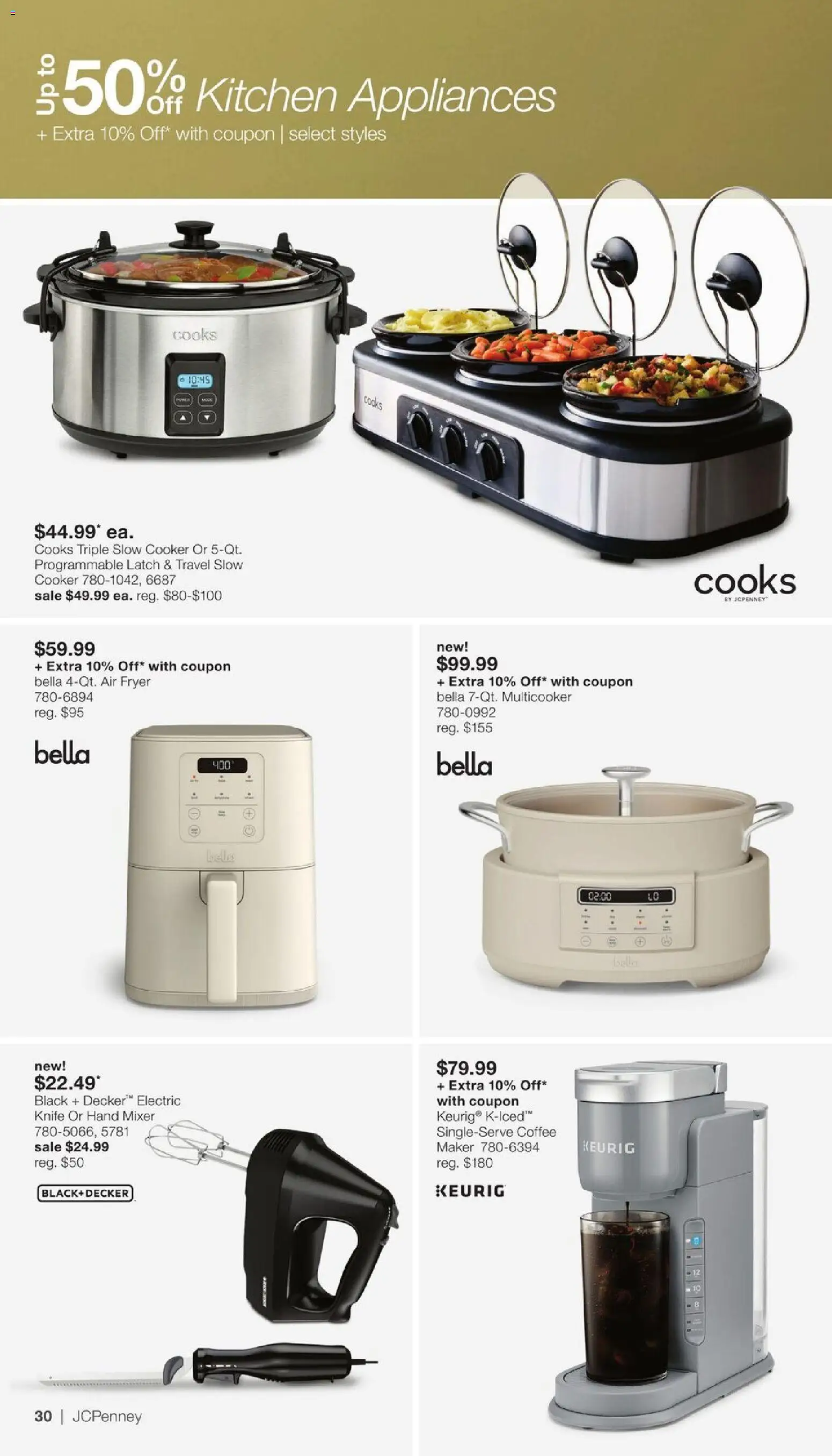 JCPenney Semi-Annual Home Sale - valid from 09/28/2026 | Page: 29 | Products: Fryer, Coffee, Air fryer, Hand mixer
