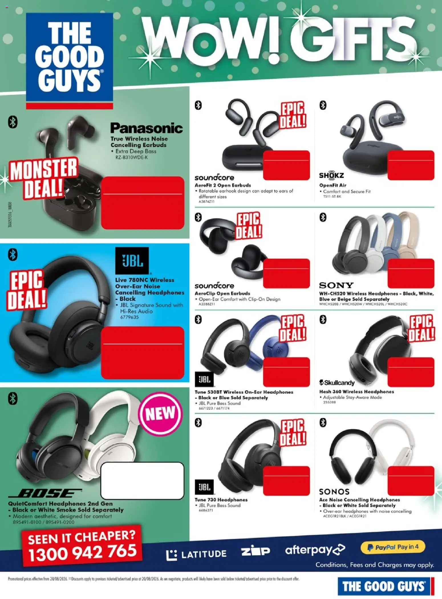 The Good Guys catalogue - valid from 18/08/2026 | Page: 3 | Products: Audio, Headphones, Wireless headphones