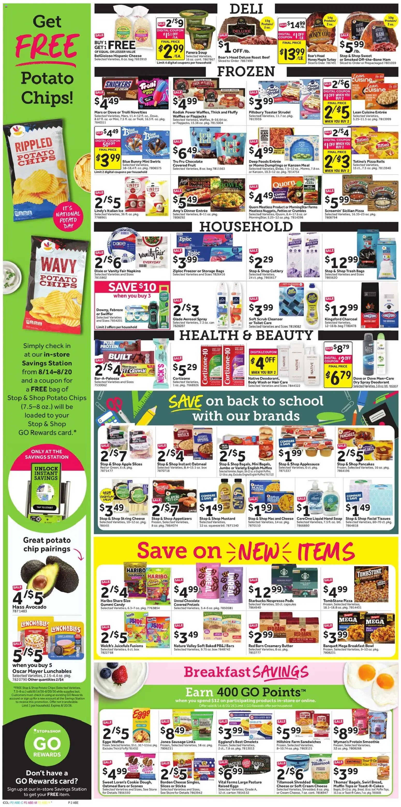 Stop & Shop Weekly Circular - NY - valid from 08/14/2026 | Page: 4 | Products: Toaster, Soap, Ice cream, Snickers