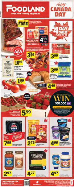 Preview of Foodland weekly flyer / circulaire from shop Foodland valid from Jun 25, 2026