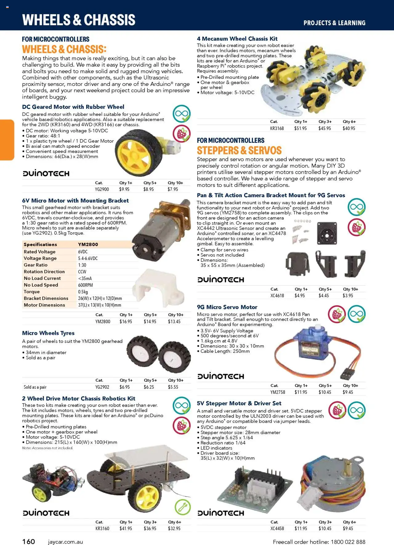 Jaycar catalogue - valid from 09/07/2025 | Page: 160 | Products: Jumper, Raspberry, Camera, Robot