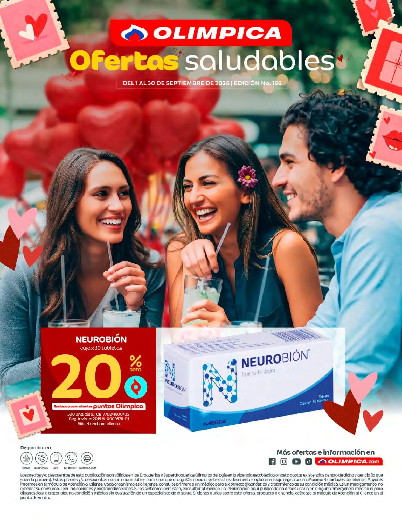 Olímpica revista - valida desde el 01/09/2026 | Página: 1 | Productos: Tableta, Sobre, Caja