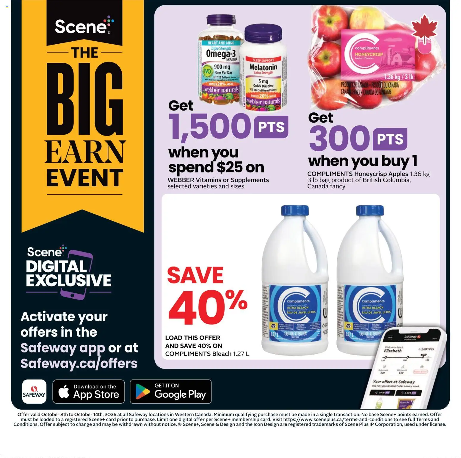 Safeway flyer valid from Oct 8, 2026 | Page: 12