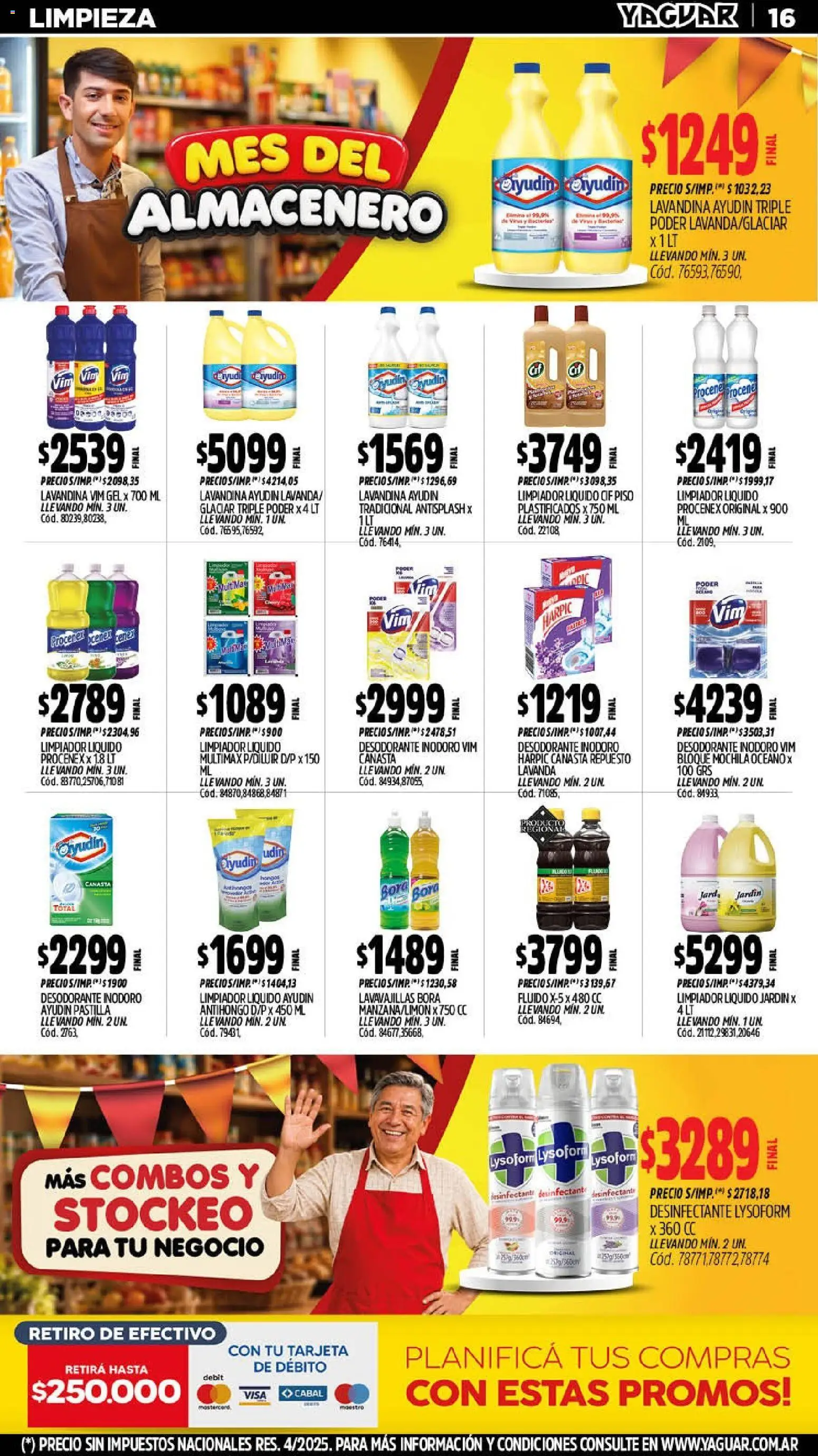 Yaguar - Oferta Semanal Salta │ válido desde el 14/09/2026 | Página: 17 | Productos: Desinfectante, Inodoro, Mochila, Limpiador