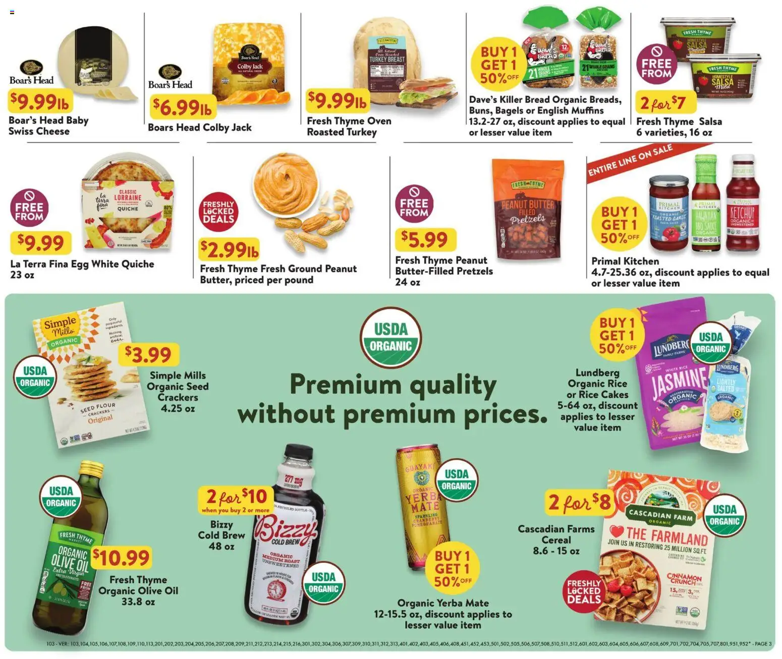 Fresh Thyme Weekly Ad - valid from 08/19/2026 | Page: 5 | Products: Turkey breast, Butter, Sauce, Cereal