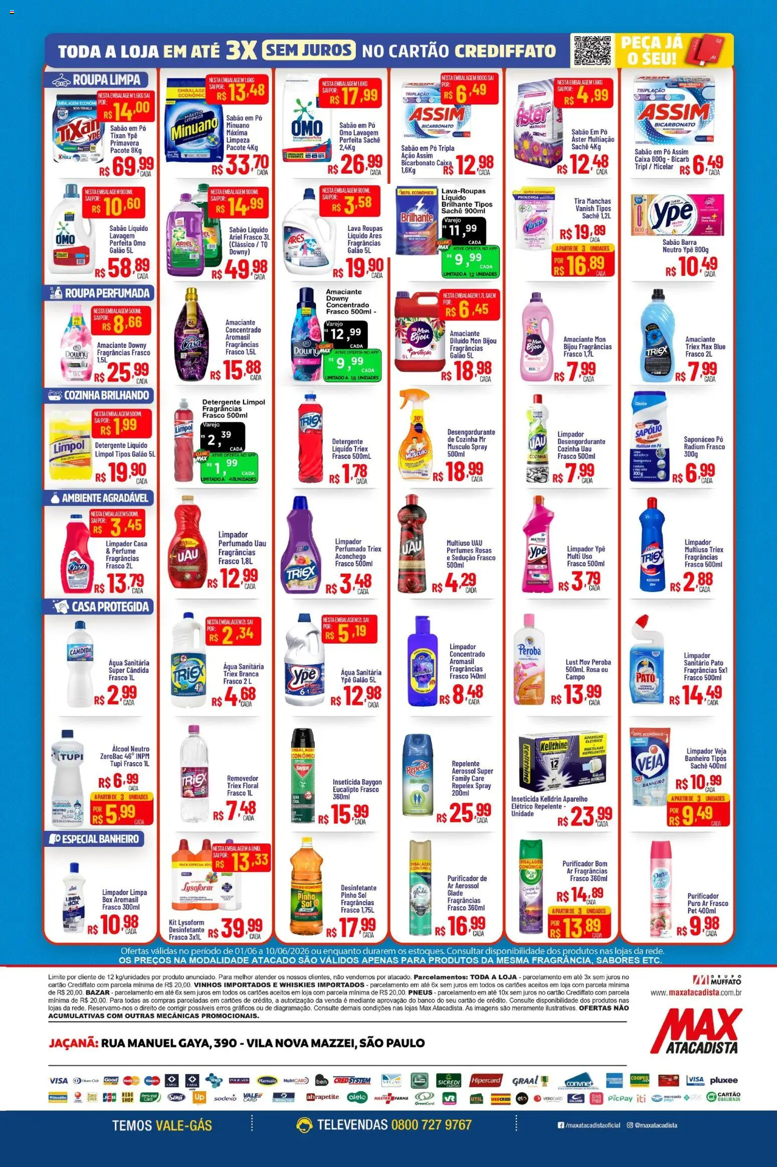 Max Atacadista Folheto - válido de 01.06.2026 | Página: 8 | Produtos: Purificador de ar, Pó, Repelente, Perfumes