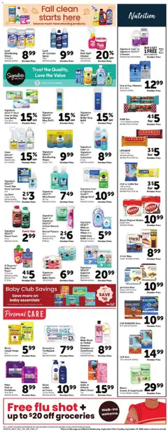 Preview of Safeway weekly ads valid from 09/16/2026 | Page: 9 | Products: Soap, Body Wash, Sponge, Greens