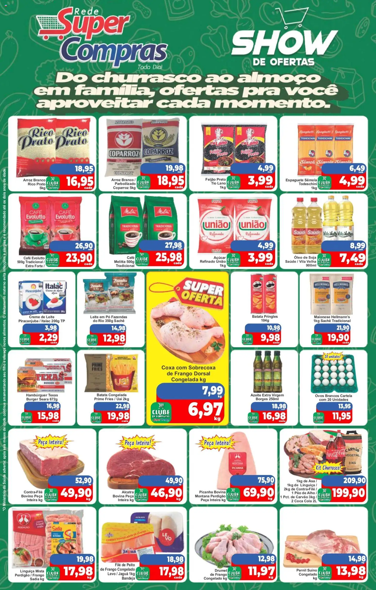 Rede Super Compras Folheto - válido de 22.05.2026 | Página: 1 | Produtos: Feijão, Pó, Picanha, Café