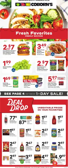 Preview of Coborn's weekly ads valid from 10.06.2026