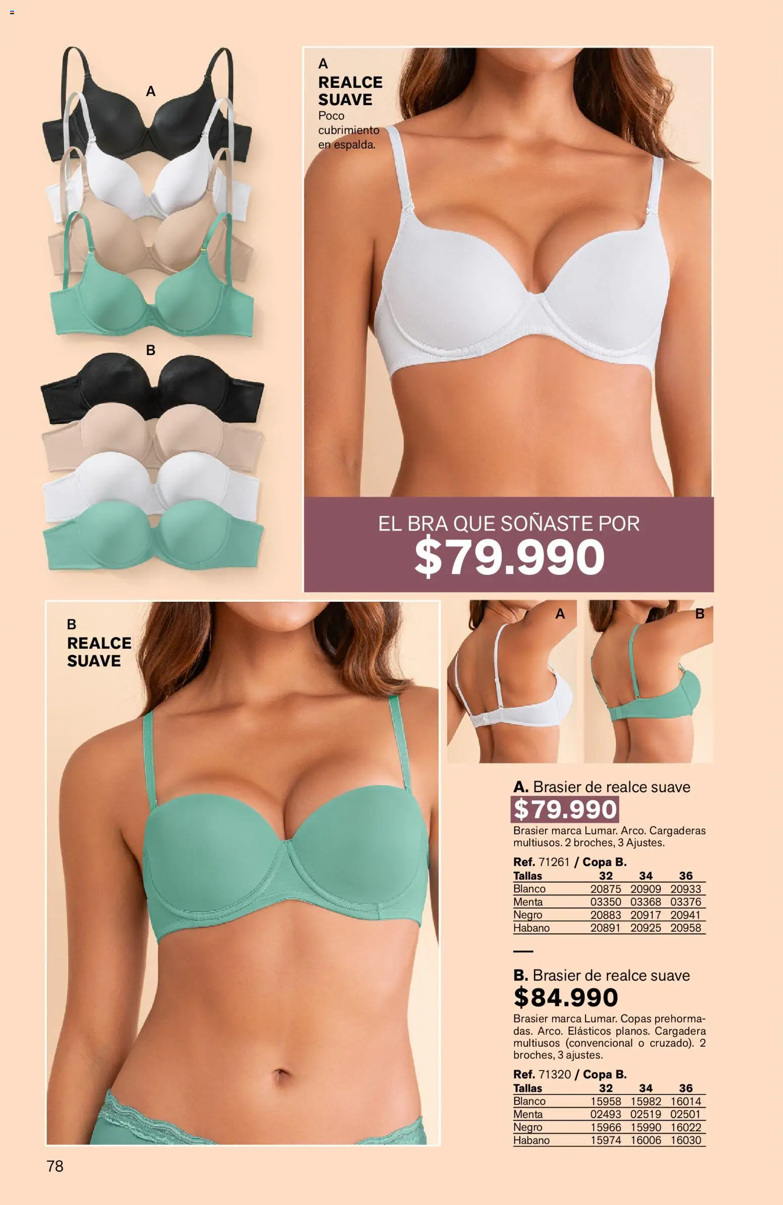 Leonisa revista - valida desde el 24/08/2026 | Página: 78 | Productos: Brasier