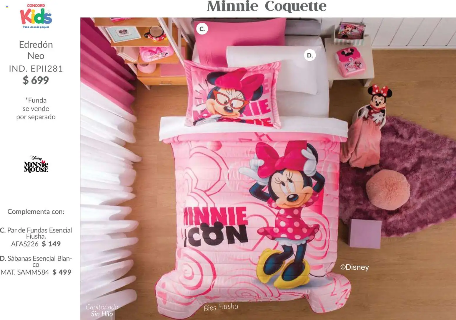 Nuevas ofertas de Colchas Concord válidas en toda la República Mexicana desde el 01/02/2026. ¡Encuentra las mejores ofertas en Colchas Concord catálogo Kids! | Página: 16 | Productos: Mouse, Sabanas