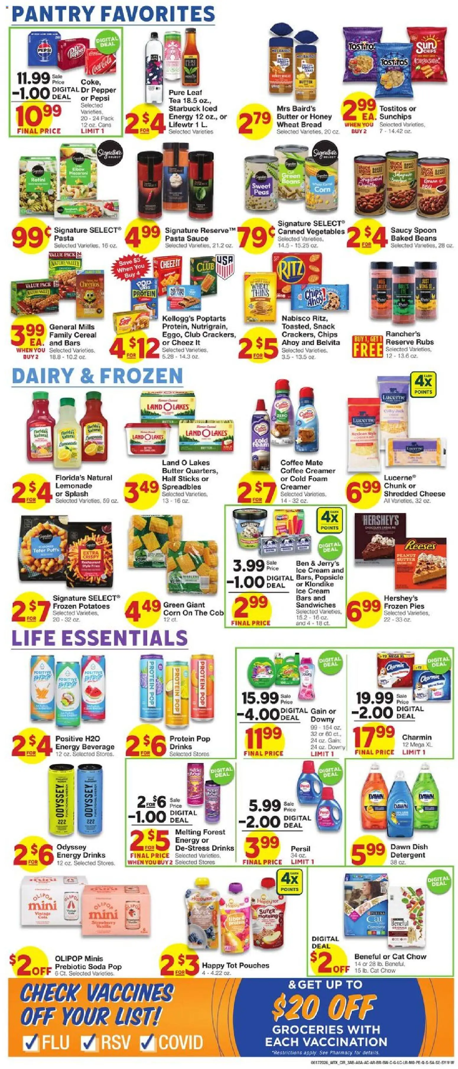 United Supermarkets Weekly Ad - valid from 17.06.2026 | Page: 3 | Products: Bread, Pasta, Vegetables, Pepper