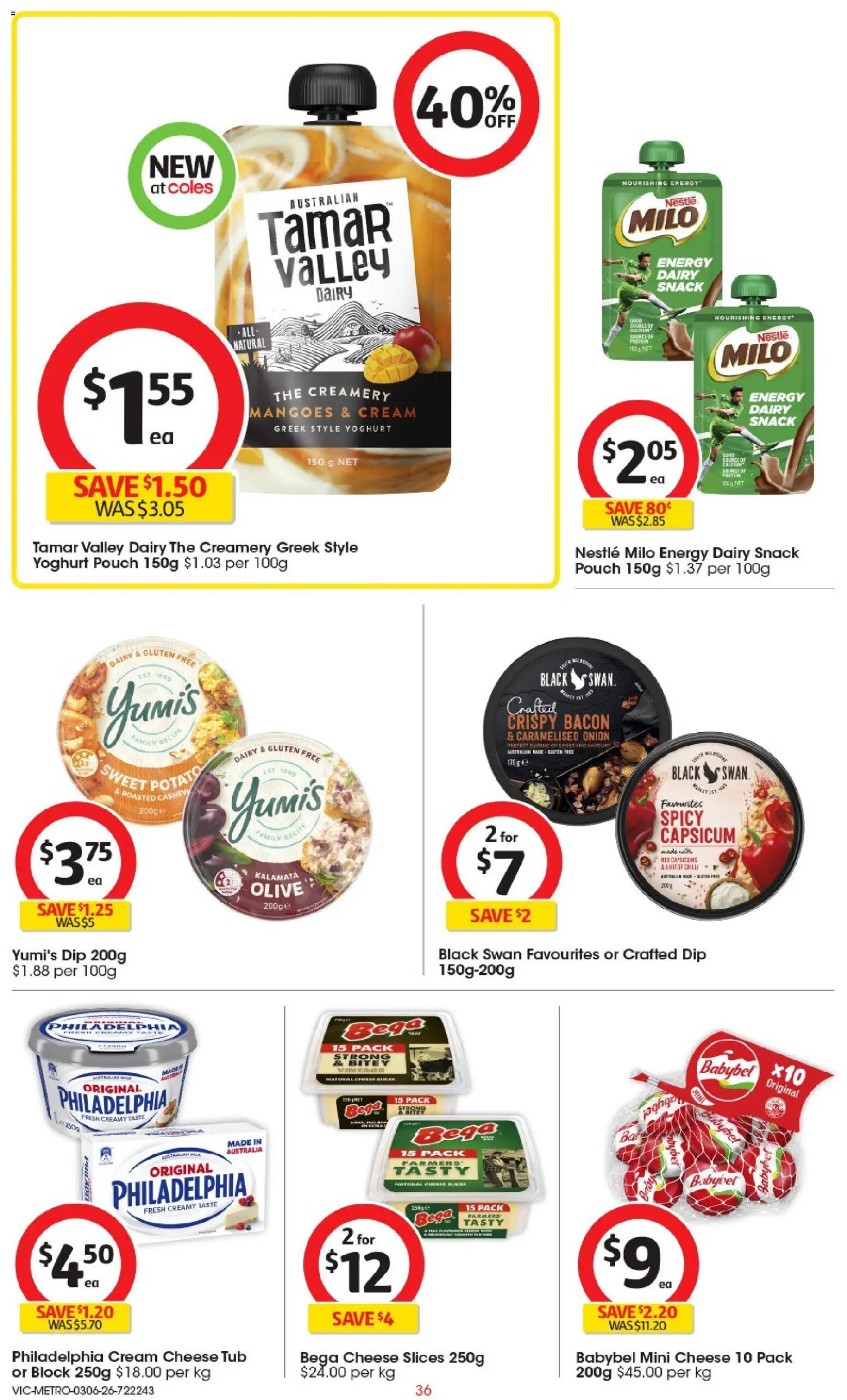 Coles catalogue - valid from 03.06.2026 | Page: 36 | Products: Capsicum, Dairy, Cheese, Yoghurt
