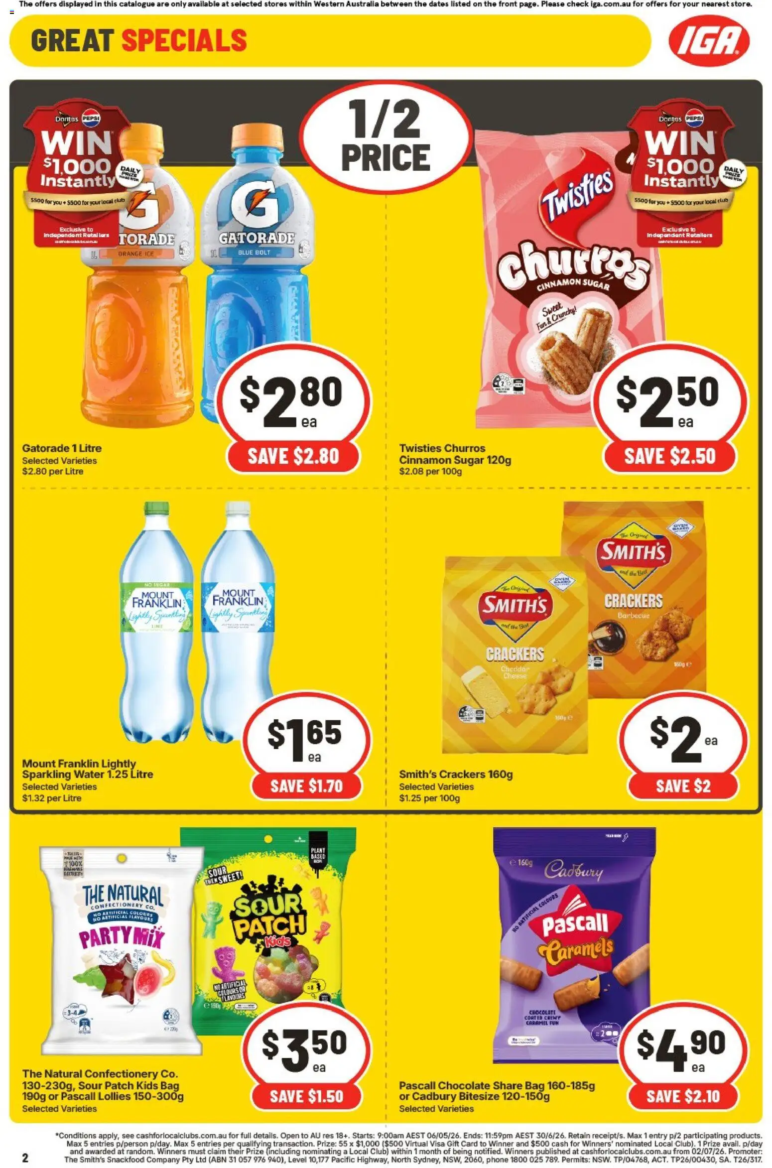 IGA catalogue - valid from 20.05.2026 | Page: 5 | Products: Crackers, Plant, Water, Sugar