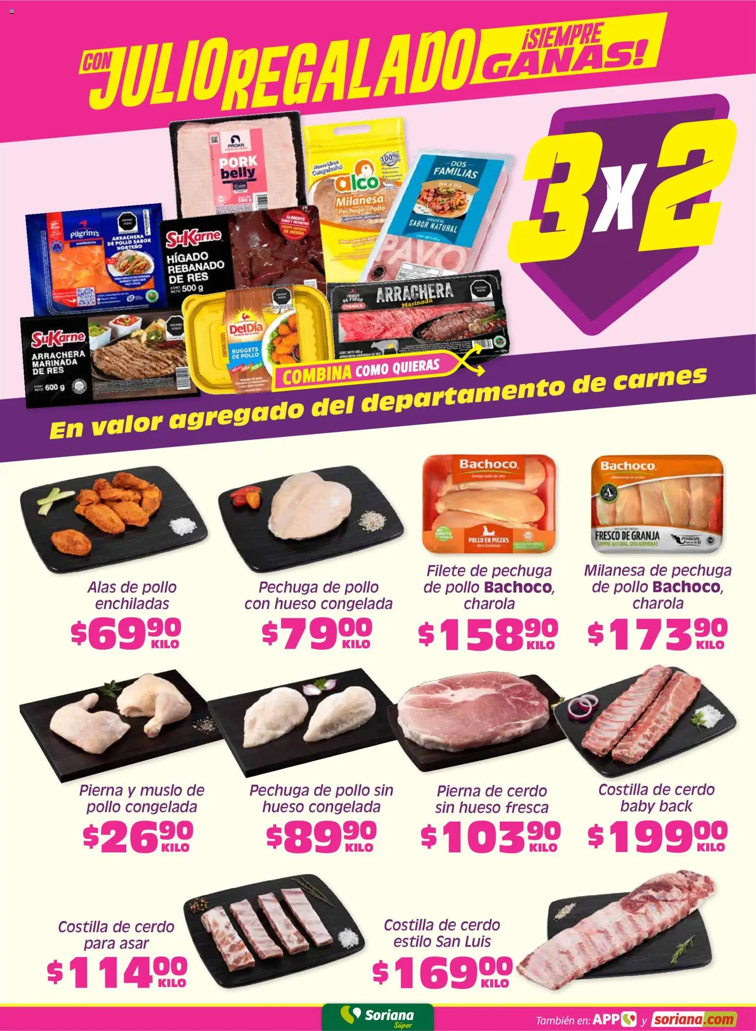 Nuevas ofertas de Soriana válidas en toda la República Mexicana desde el 19.06.2026. ¡Encuentra las mejores ofertas en Soriana Fin de Semana Súper: Juárez! | Página: 3