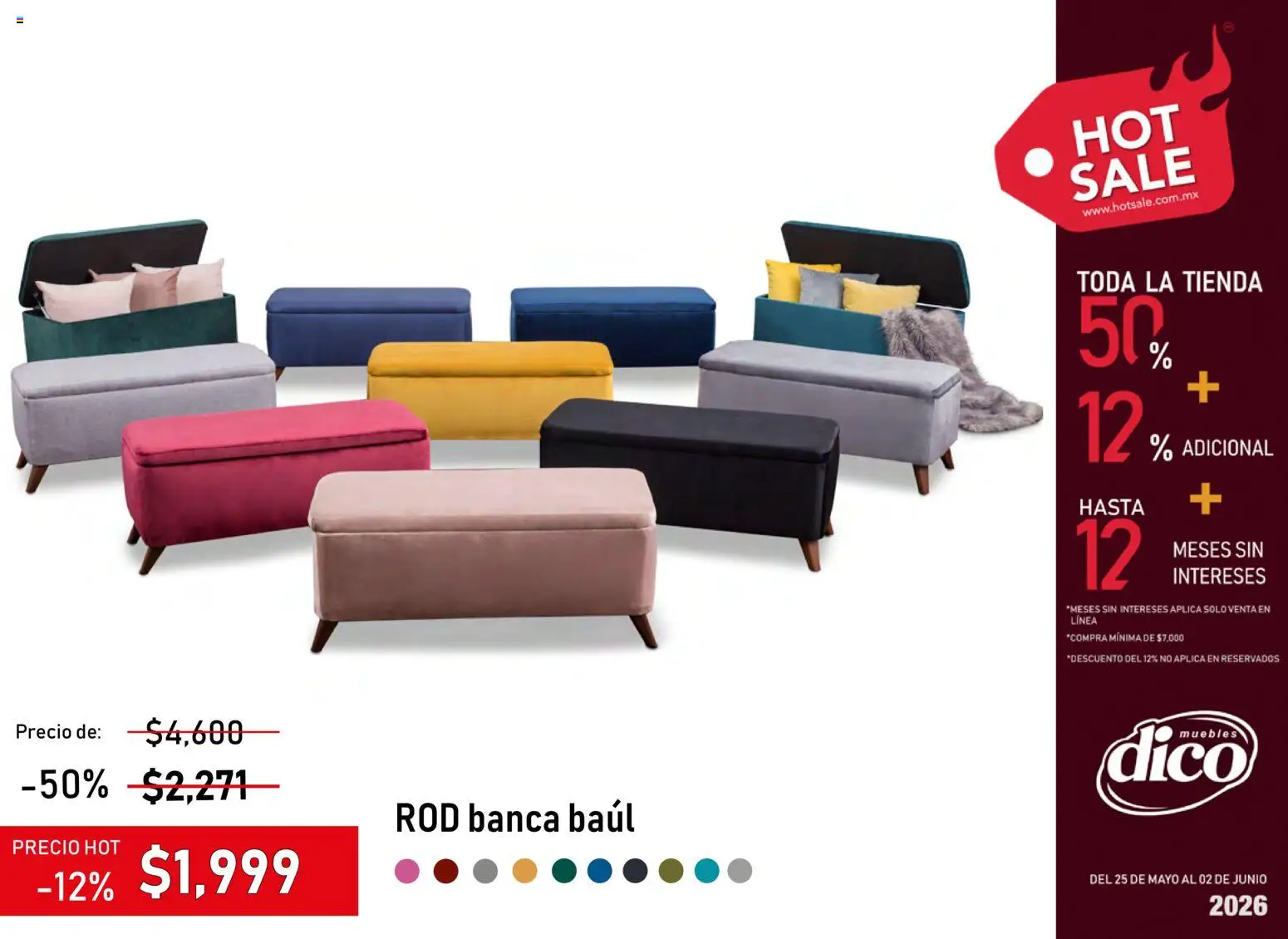 Nuevas ofertas de Muebles Dico válidas en toda la República Mexicana desde el 25.05.2026. ¡Encuentra las mejores ofertas en Muebles Dico - Hot Sale 2026 | Pacifico! | Página: 48
