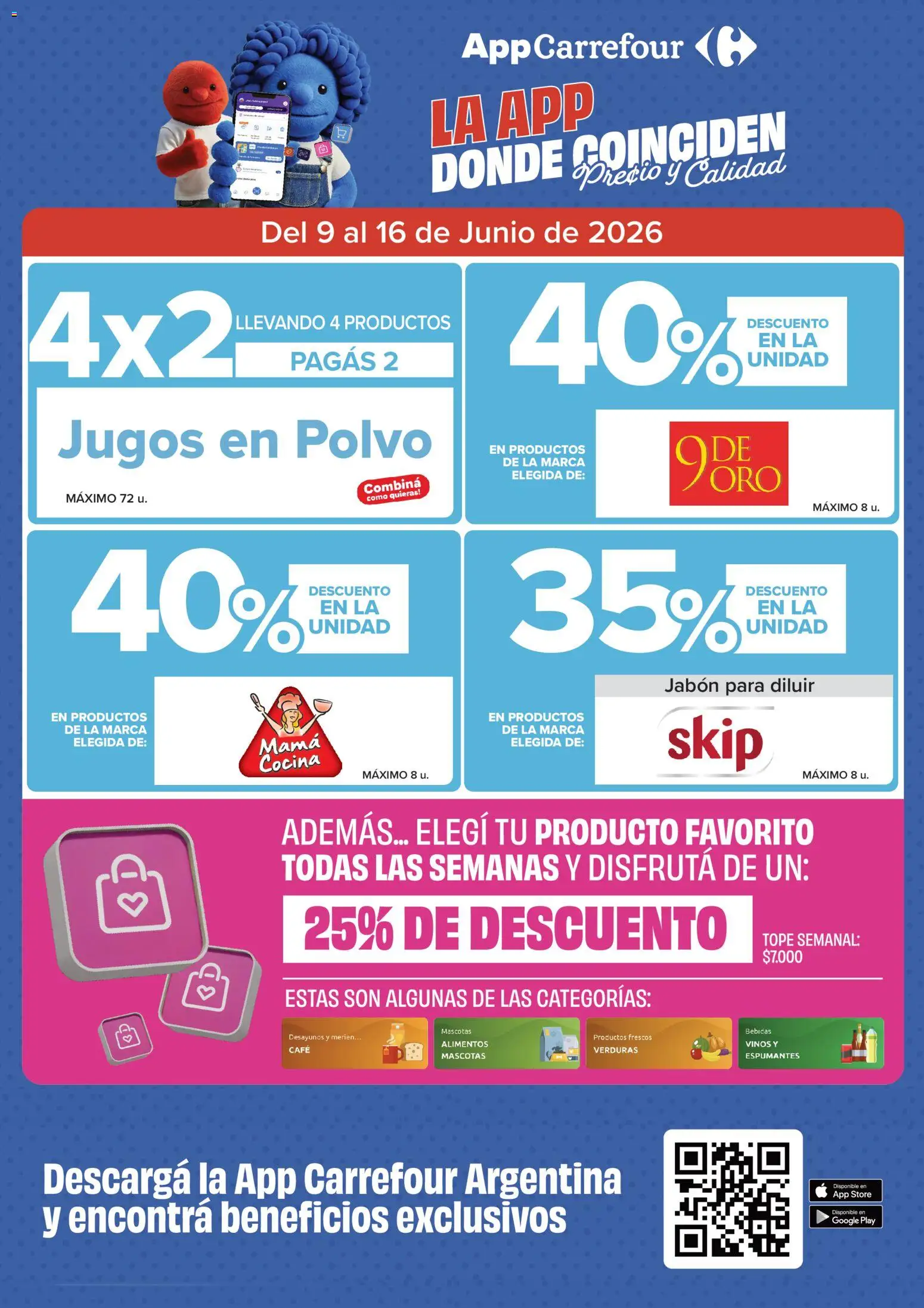 Carrefour ofertas │ válido desde el 09.06.2026 | Página: 4 | Productos: Cocina, Polvo, Jabón, Café