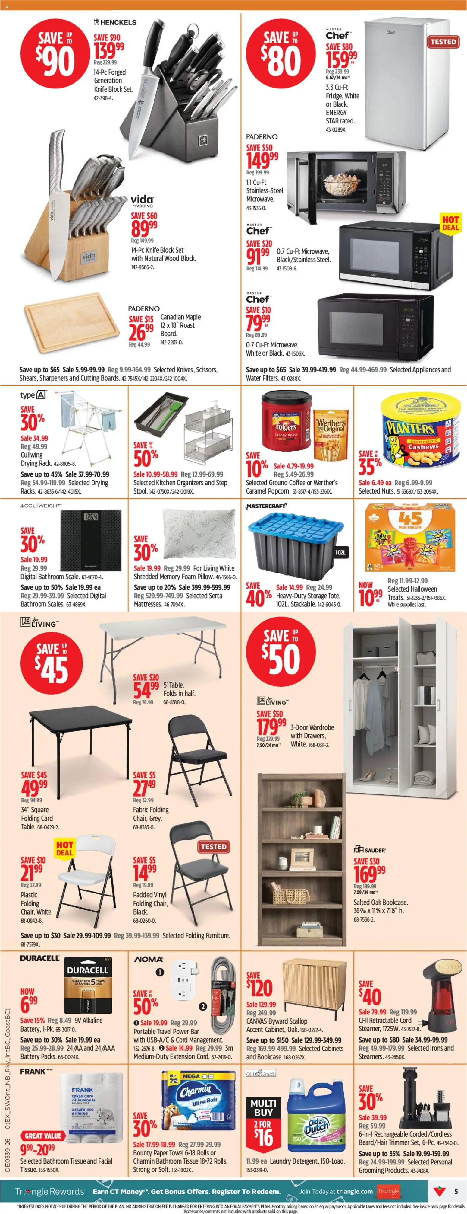 Canadian Tire flyer valid from Sep 24, 2026 | Page: 5 | Products: Foam, Roast, Battery, Coffee