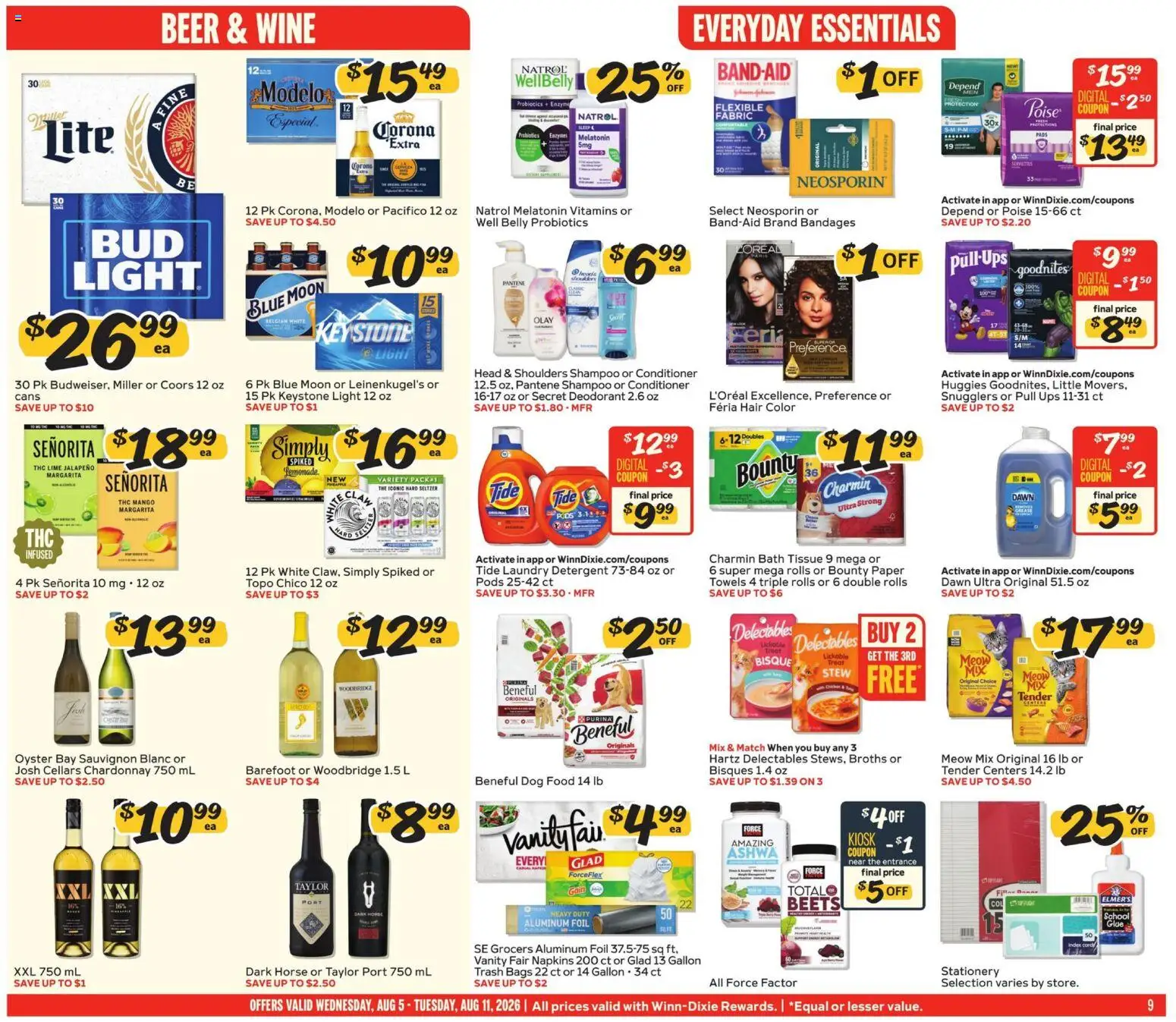 Winn Dixie Weekly Ad - valid from 08/05/2026 | Page: 9 | Products: Hair color, Detergent, Mango, UPS