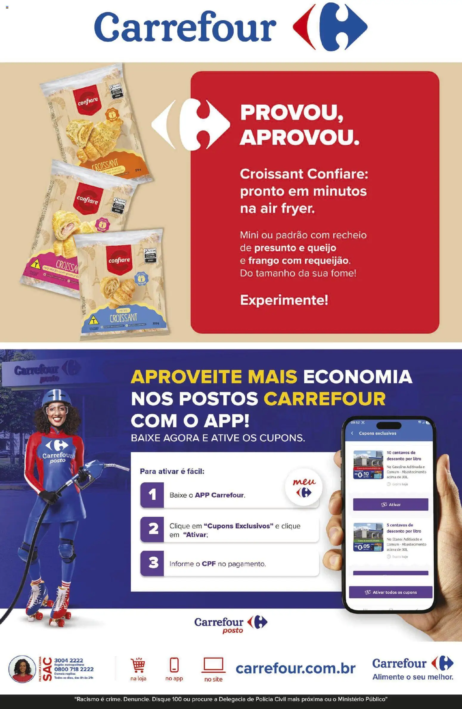Carrefour Folheto - válido de 20/08/2026 | Página: 9 | Produtos: Queijo, Presunto, Frango, Croissant