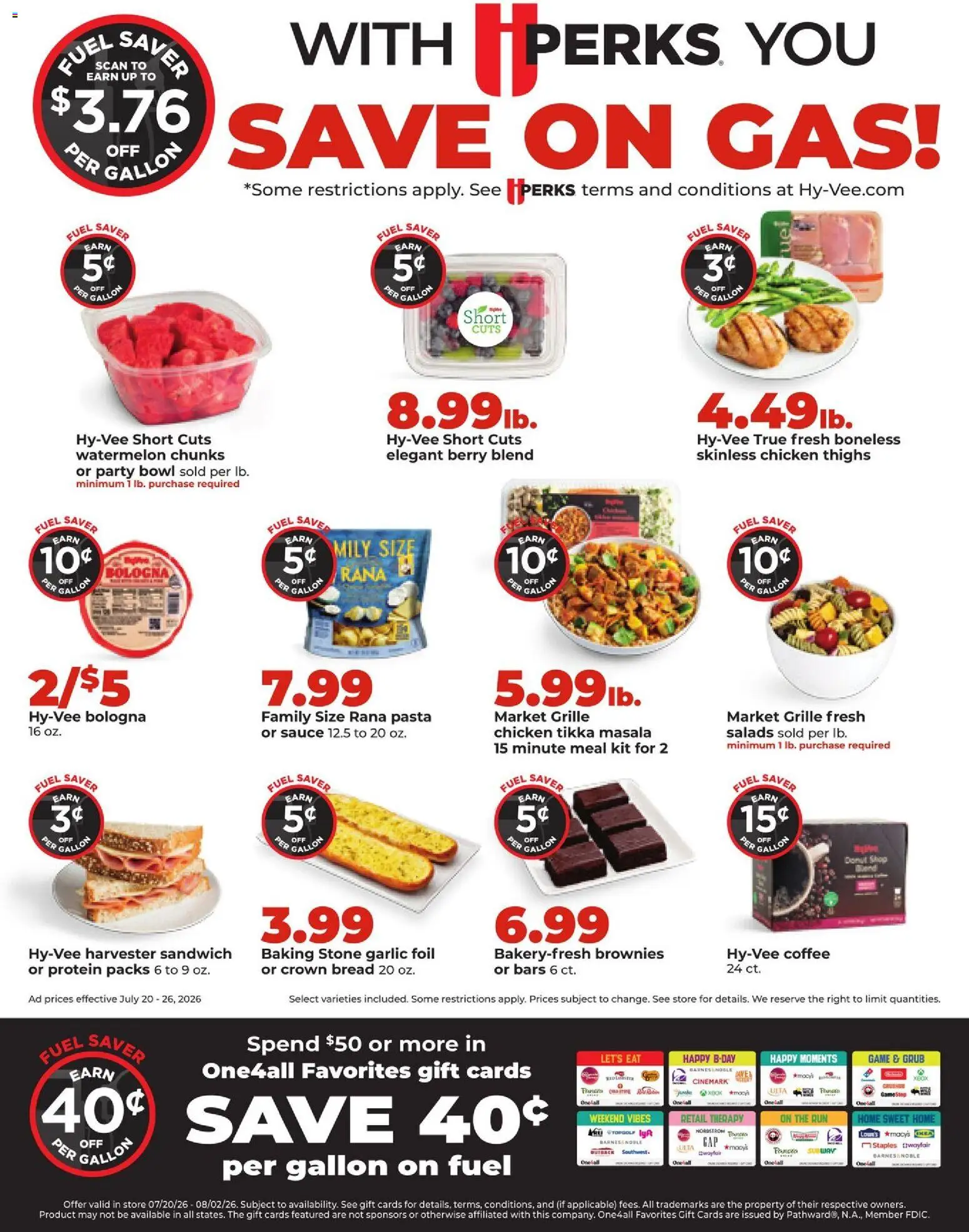 HyVee Weekly Ad - valid from 07/20/2026 | Page: 9 | Products: Coffee, Pasta, Garlic, Xbox